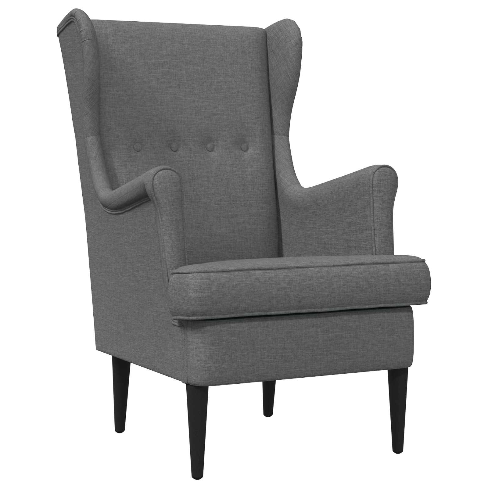 vidaXL Fauteuil met Voetenbank 2 st Lichtgrijs Stof