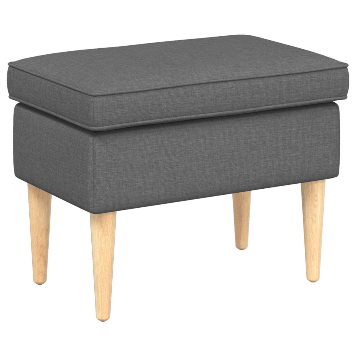vidaXL Fauteuil met Voetenbank 2 st Lichtgrijs Stof