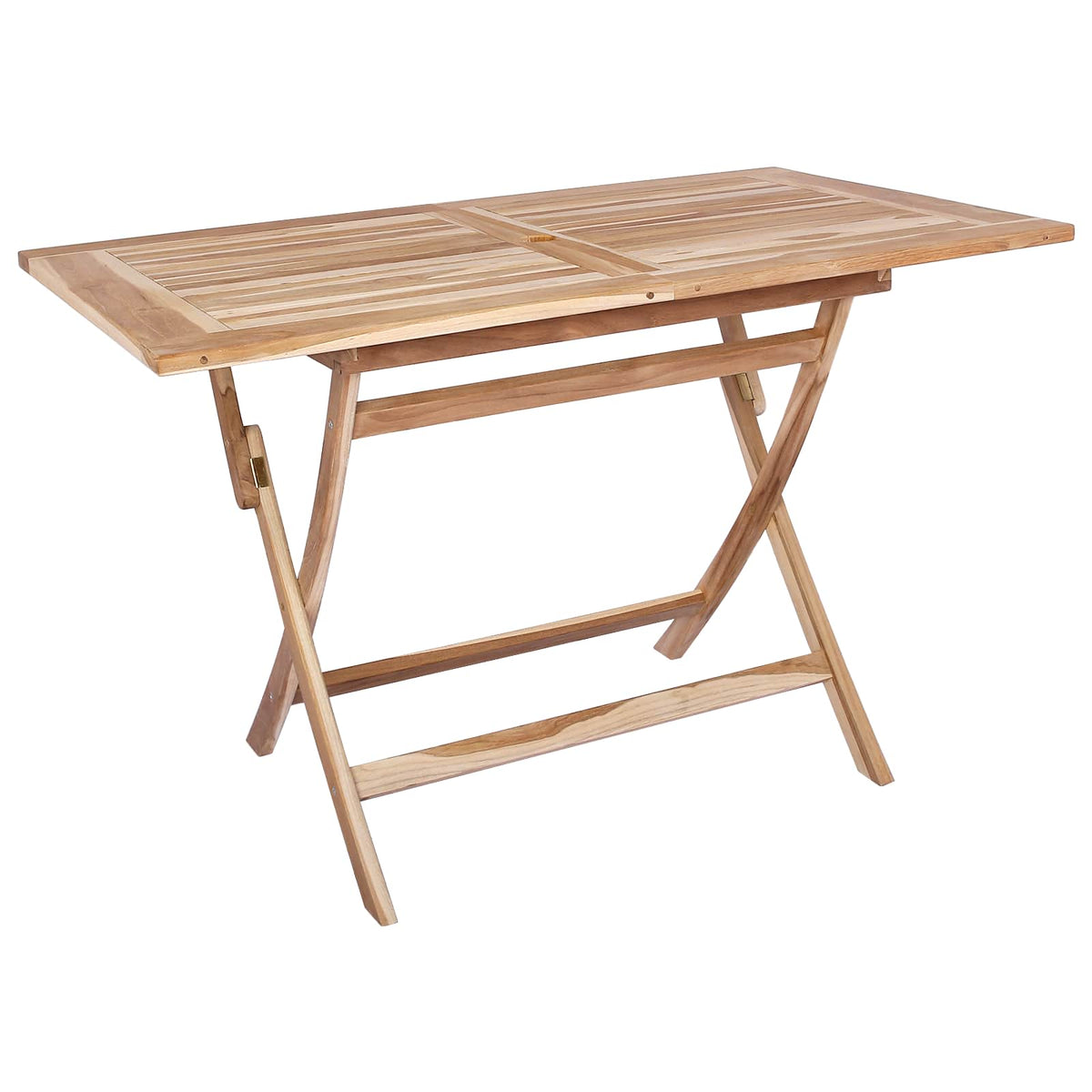 vidaXL Tuinmeubelset 5 st Naturel Massief Teakhout