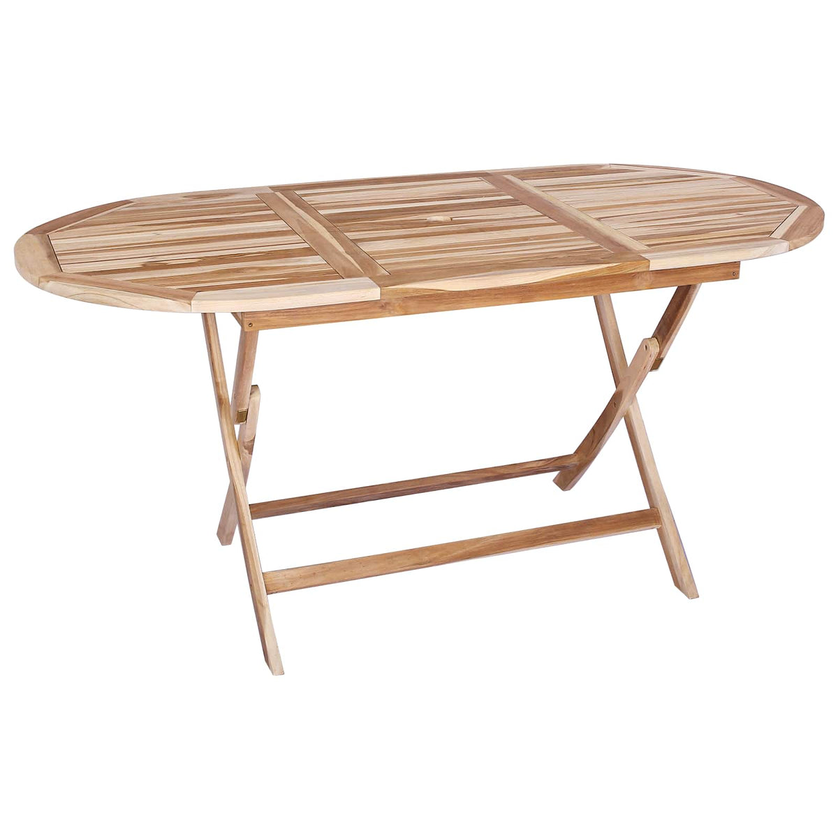 vidaXL Tuinmeubelset 7 st Naturel Massief Teakhout