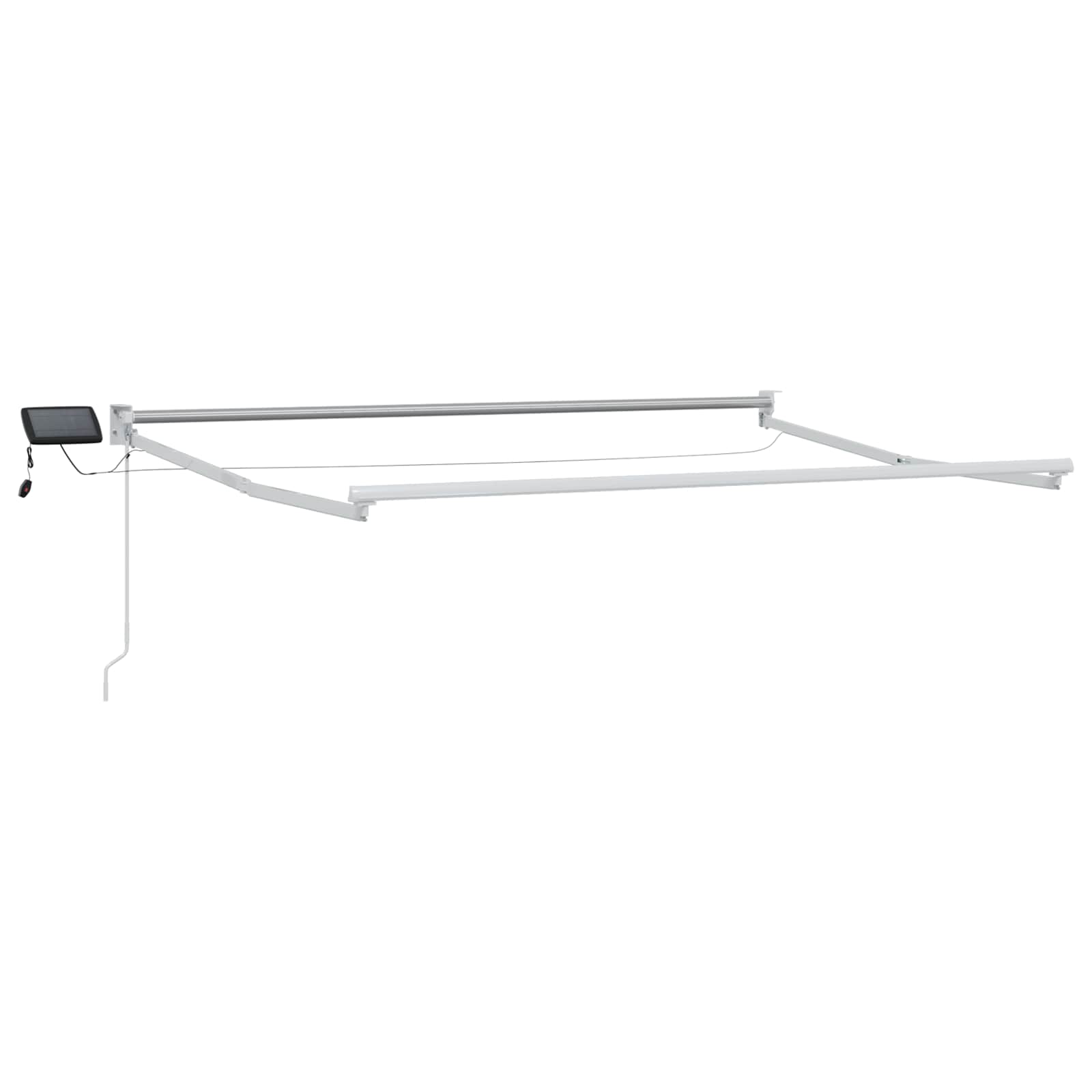 vidaXL Handbediende luifel met LED's Blauw en Wit 4 × 3 m