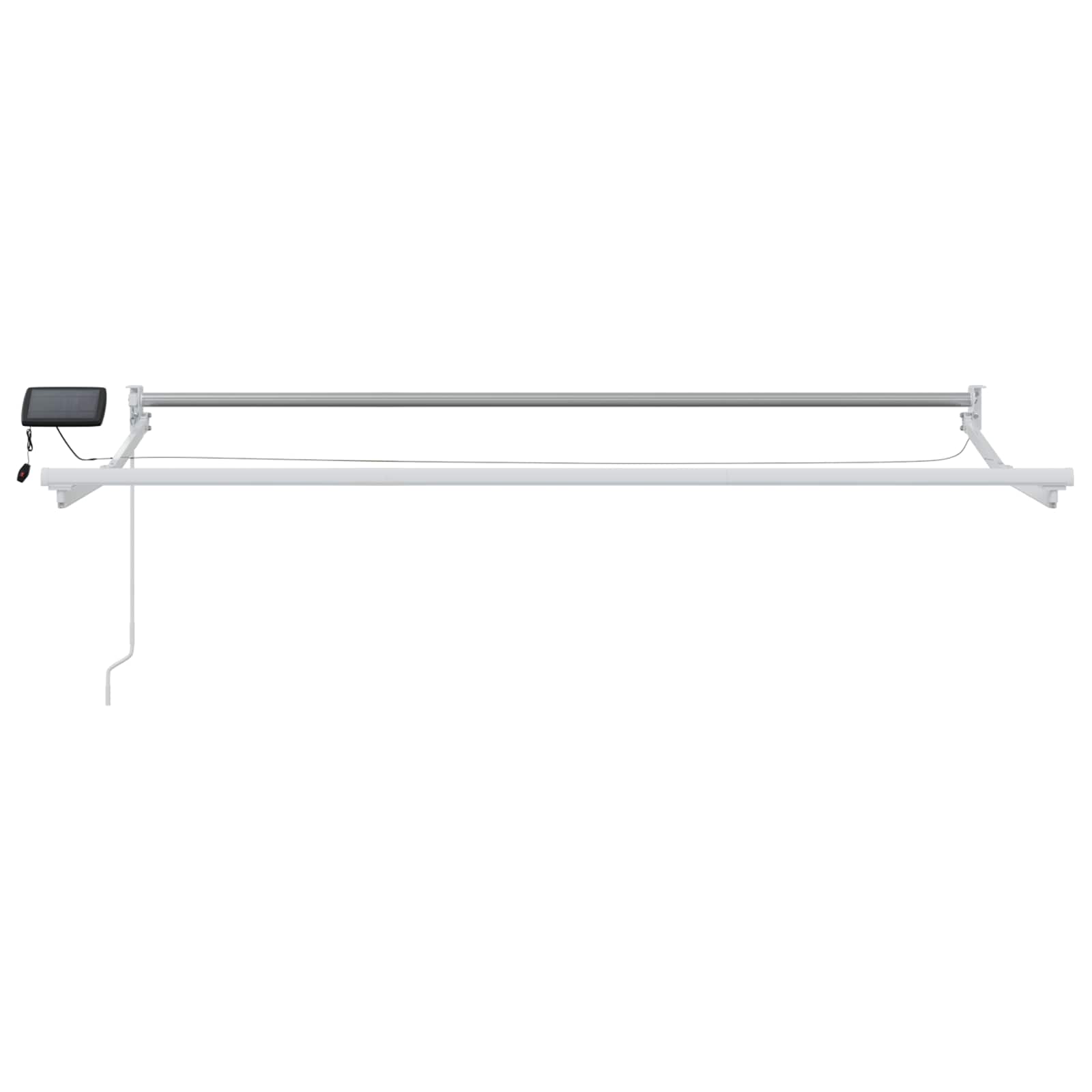 vidaXL Handbediende luifel met LED's Blauw en Wit 4 × 3 m