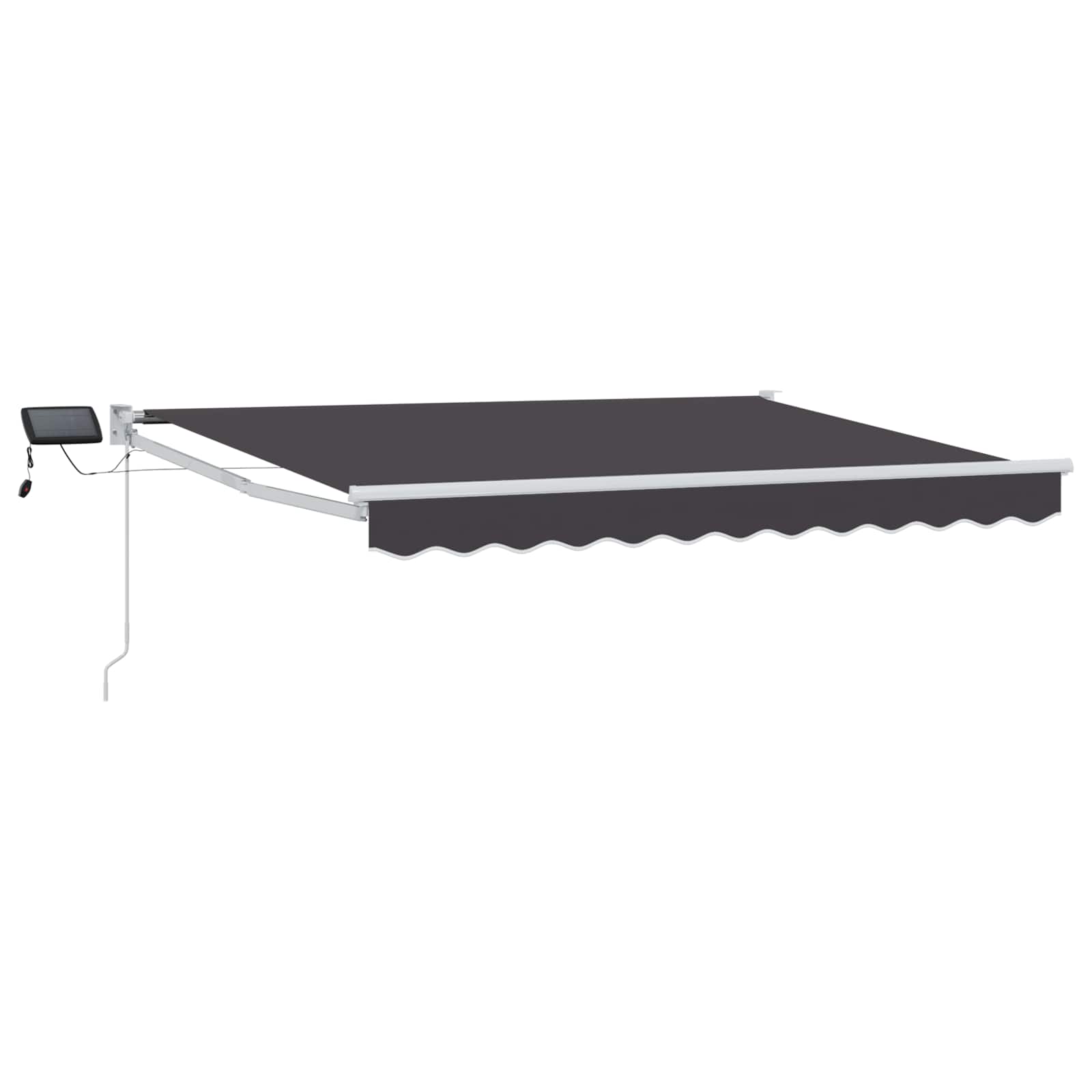 vidaXL Handbediende luifel met LED's Blauw en Wit 4 × 3 m