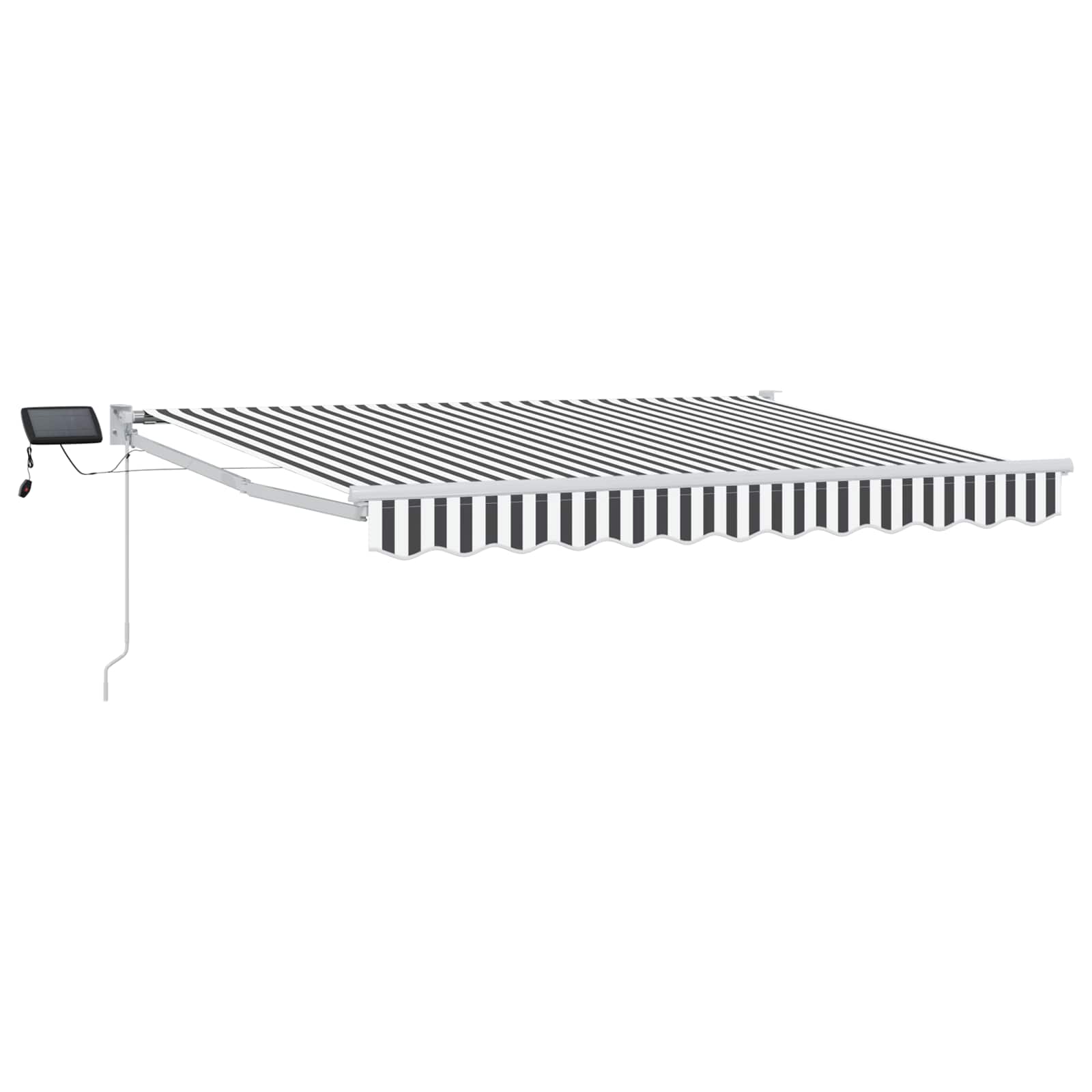 vidaXL Handbediende luifel met LED's Blauw en Wit 4 × 3 m