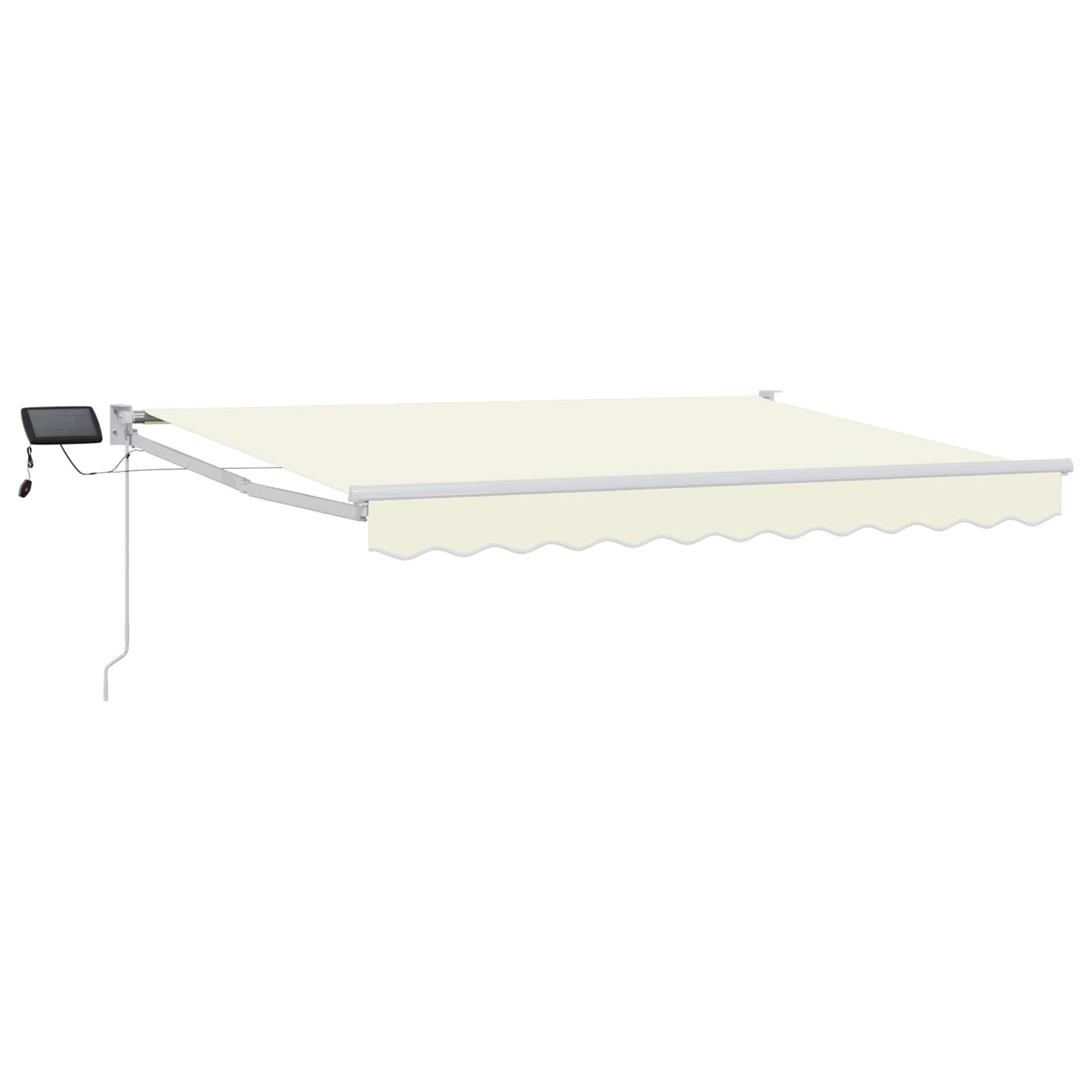 vidaXL Handbediende luifel met LED's Blauw en Wit 4 × 3 m