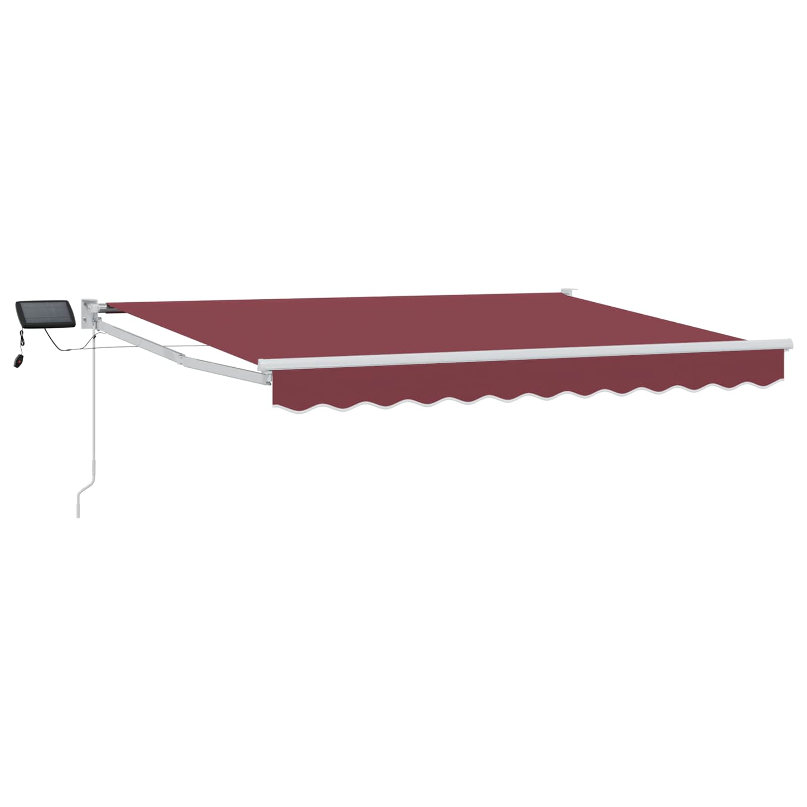 vidaXL Handbediende luifel met LED's Blauw en Wit 4 × 3 m