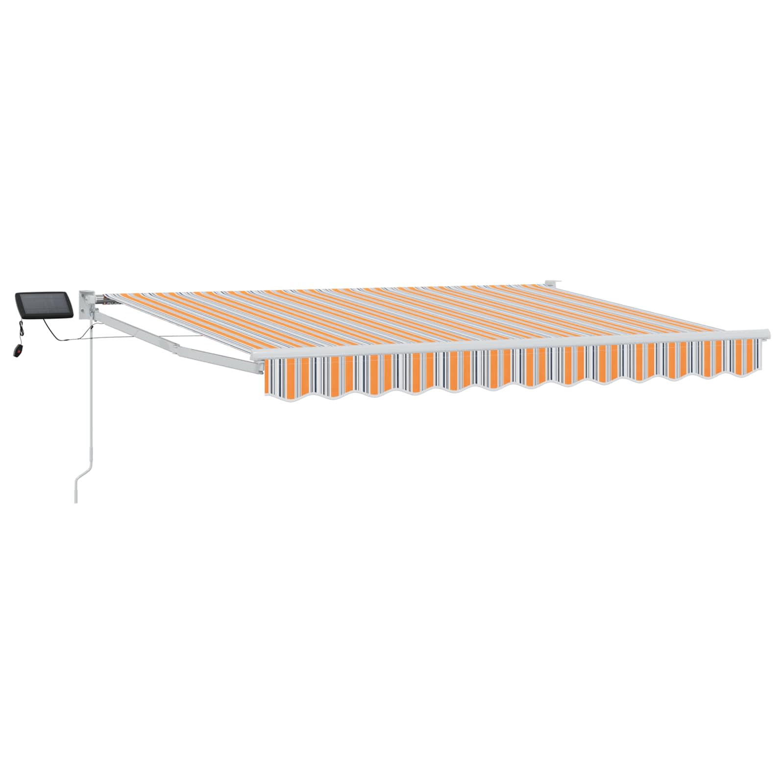 vidaXL Handbediende luifel met LED's Blauw en Wit 4 × 3 m
