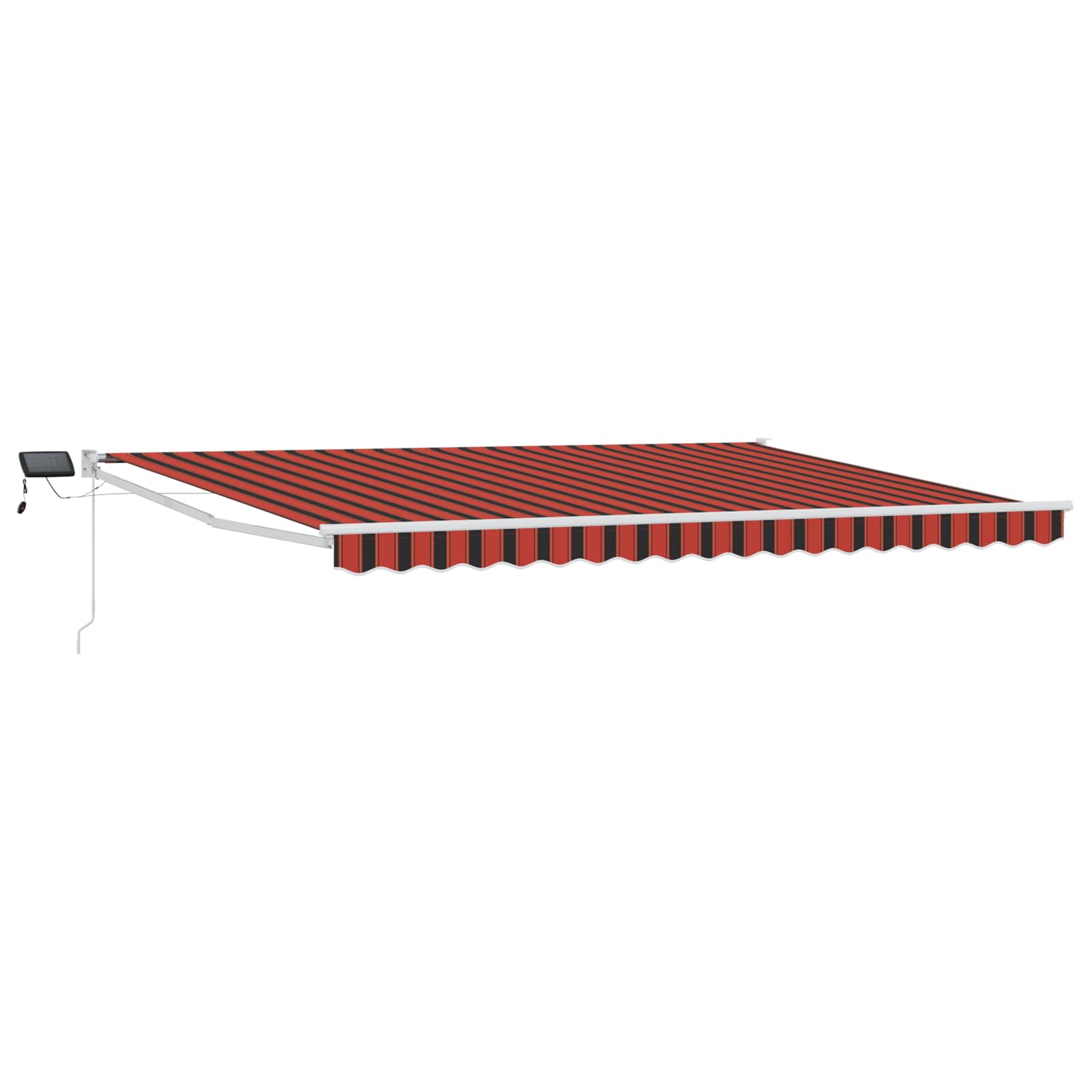 vidaXL Handbediende luifel met LED's Blauw en Wit 4 × 3 m