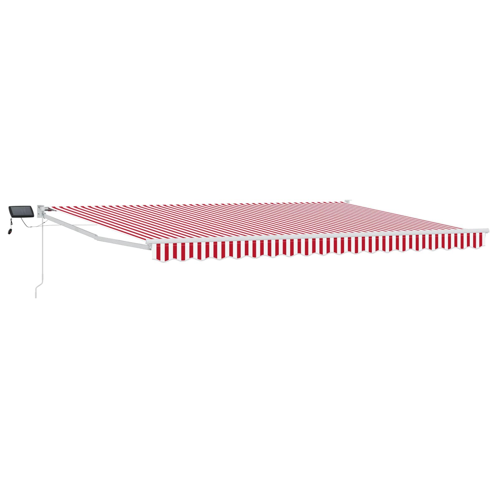 vidaXL Handbediende luifel met LED's Blauw en Wit 4 × 3 m