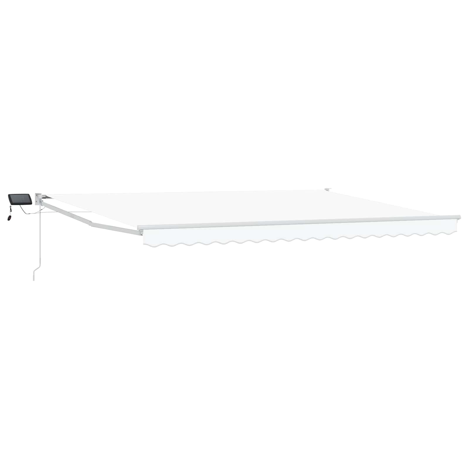 vidaXL Handbediende luifel met LED's Blauw en Wit 4 × 3 m