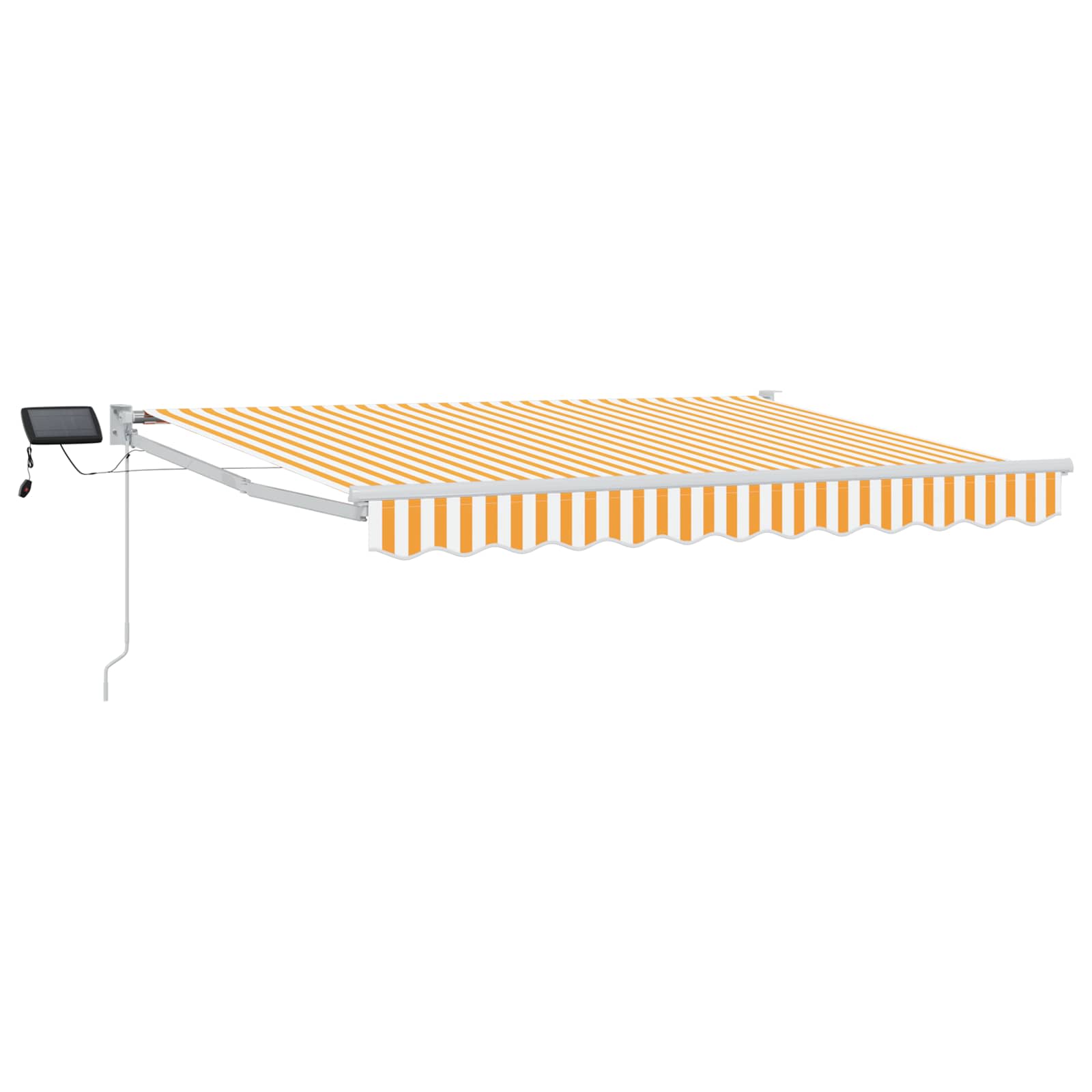 vidaXL Handbediende luifel met LED's Blauw en Wit 4 × 3 m