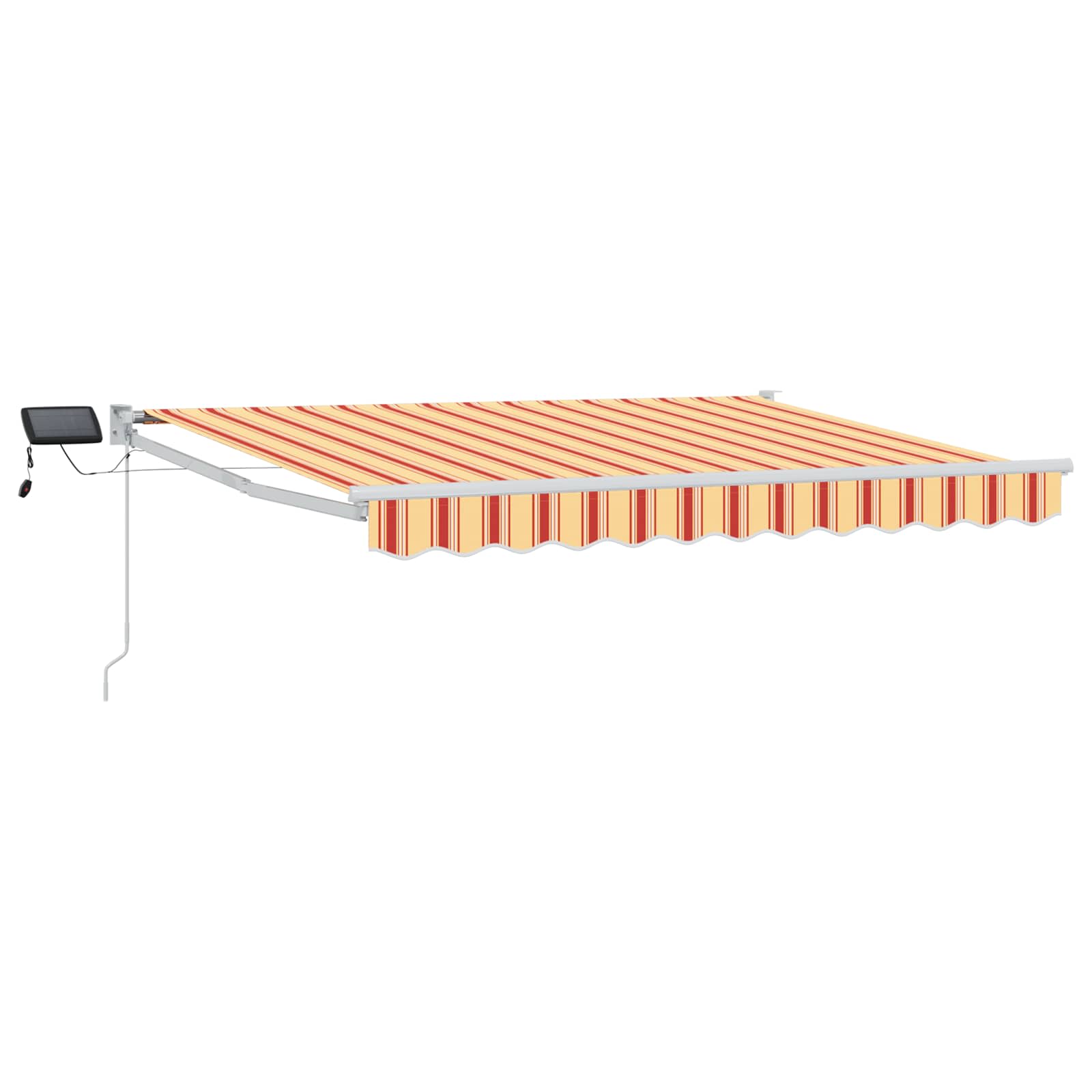 vidaXL Handbediende luifel met LED's Blauw en Wit 4 × 3 m