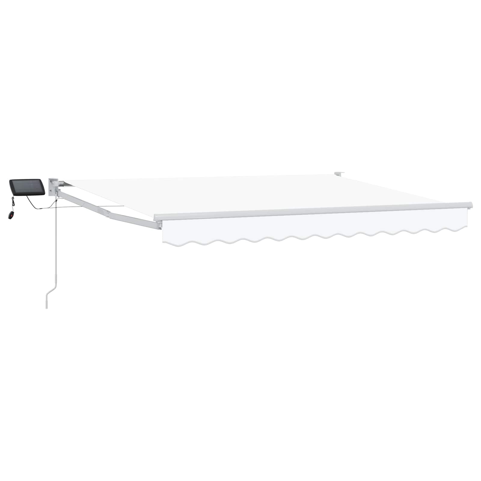 vidaXL Handbediende luifel met LED's Blauw en Wit 4 × 3 m