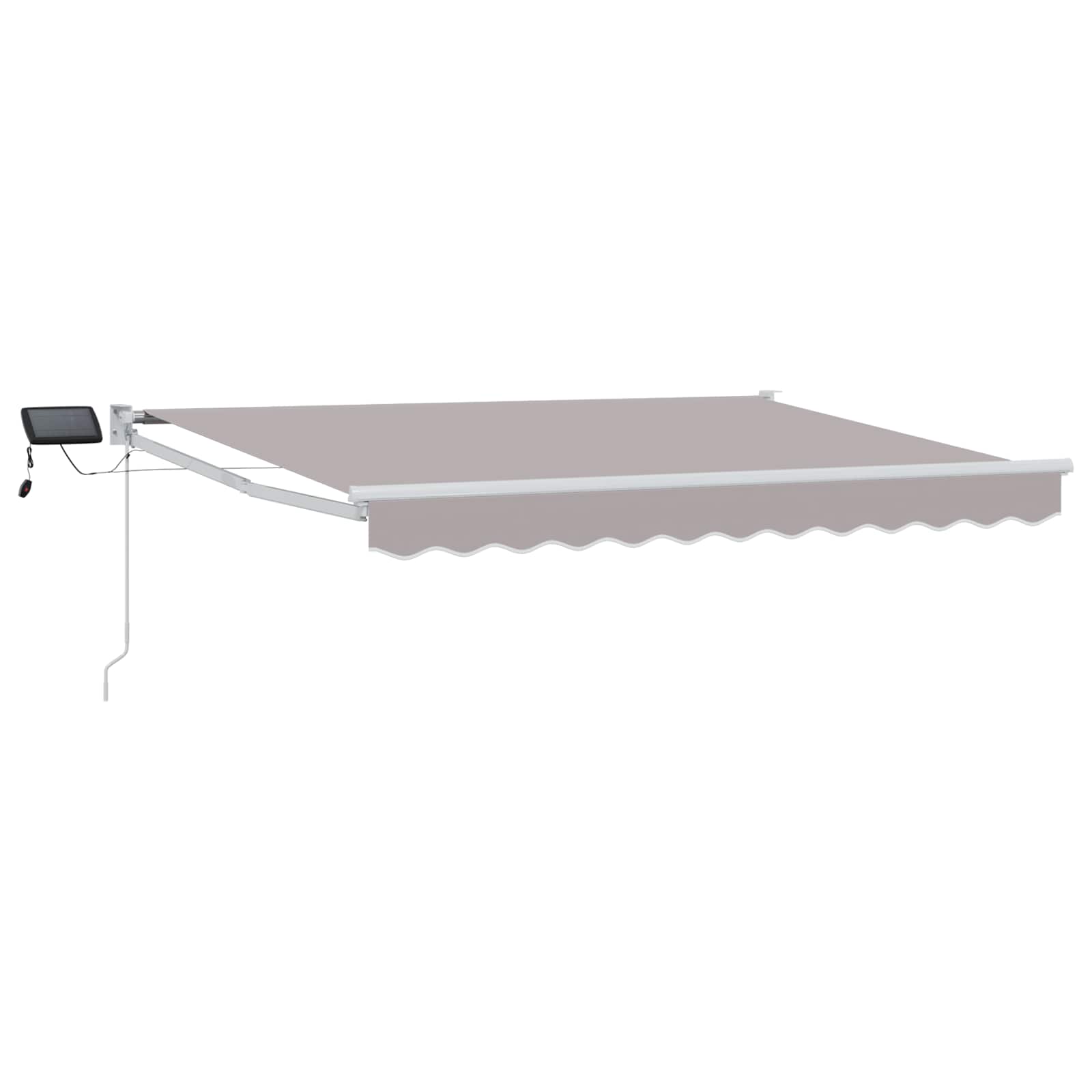vidaXL Handbediende luifel met LED's Blauw en Wit 4 × 3 m