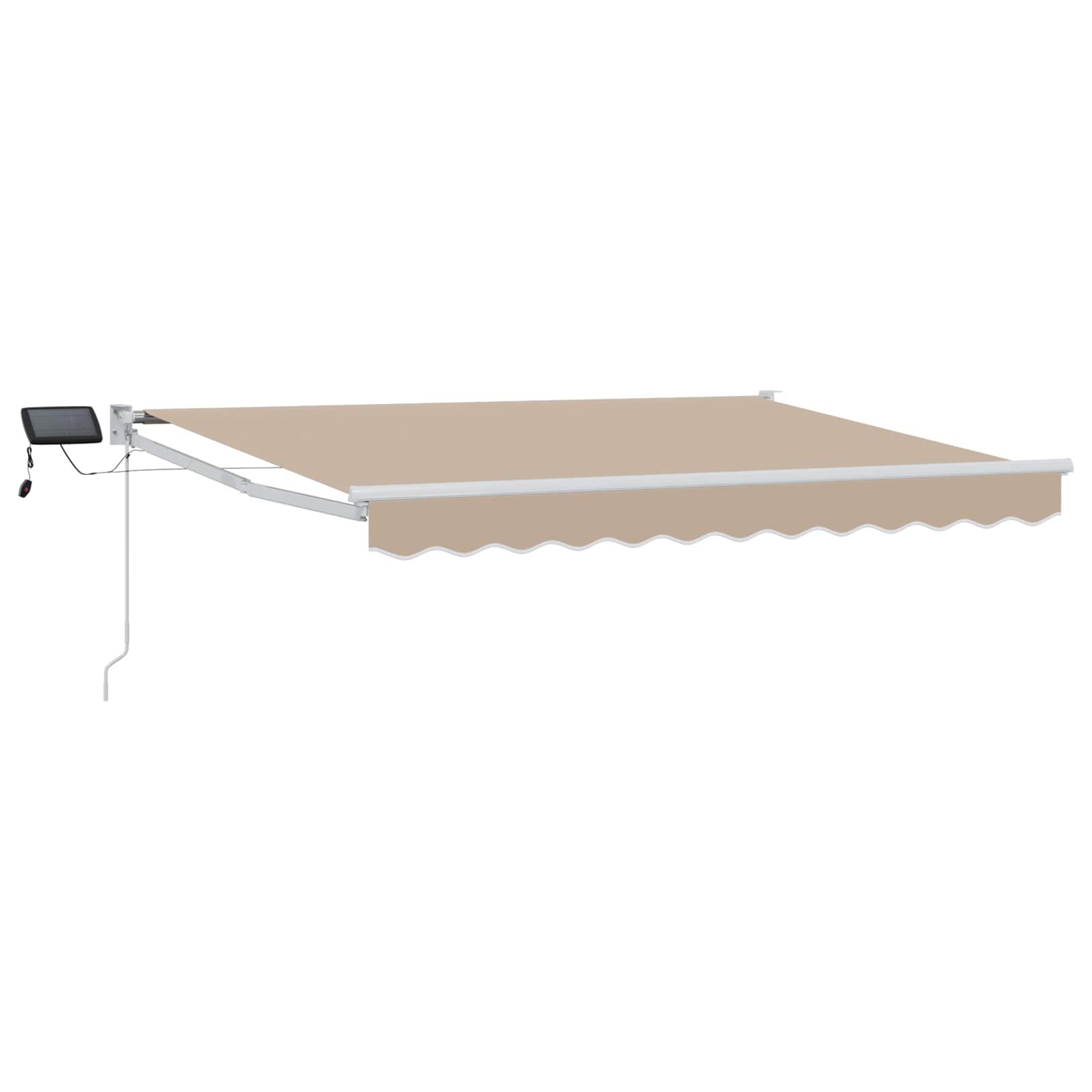 vidaXL Handbediende luifel met LED's Blauw en Wit 4 × 3 m