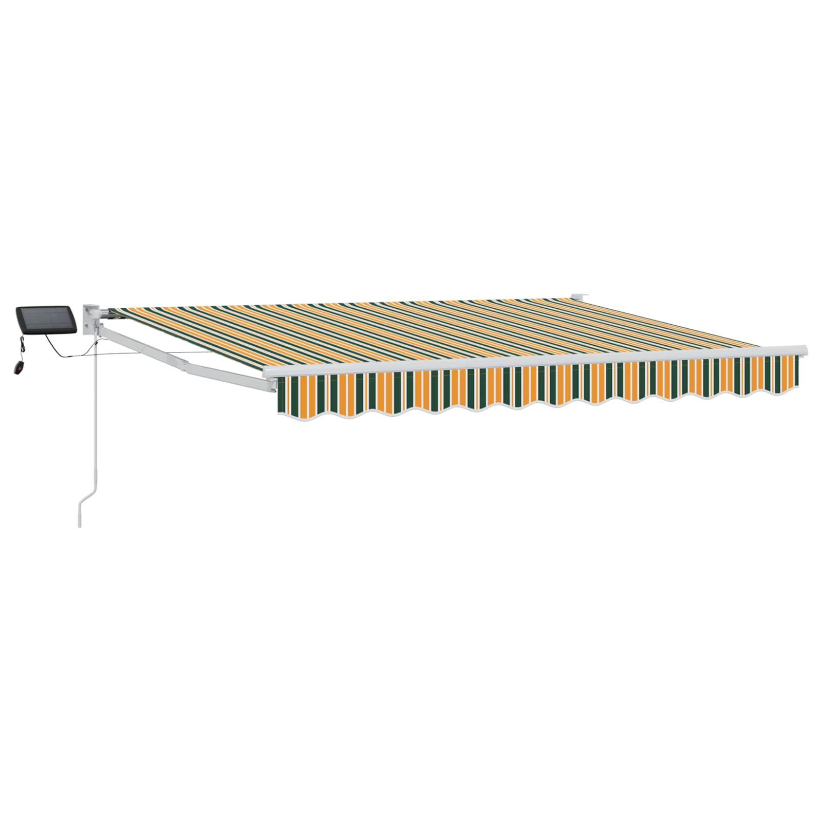 vidaXL Handbediende luifel met LED's Blauw en Wit 4 × 3 m