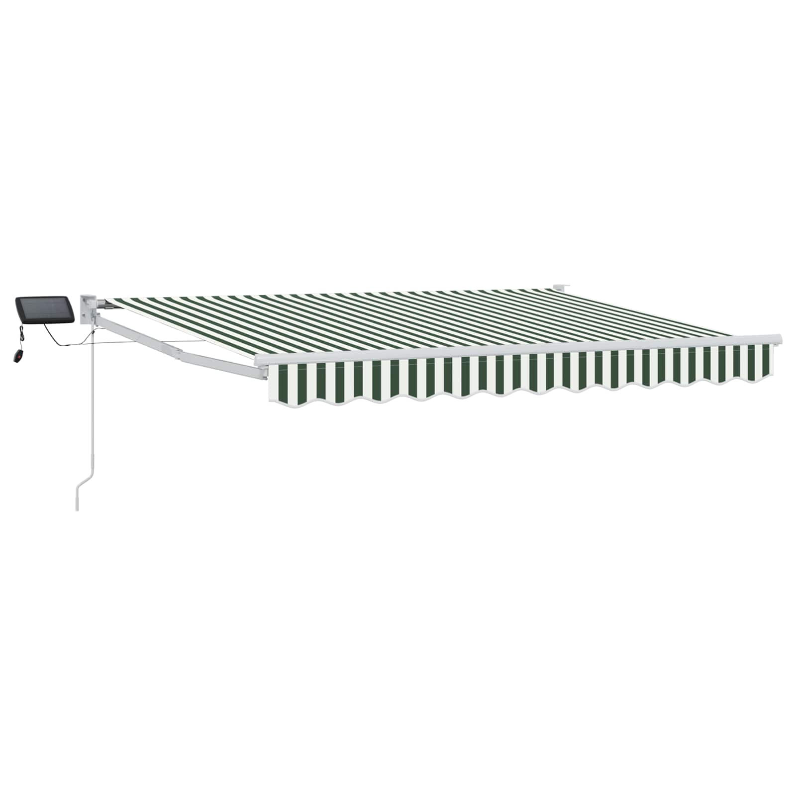 vidaXL Handbediende luifel met LED's Blauw en Wit 4 × 3 m