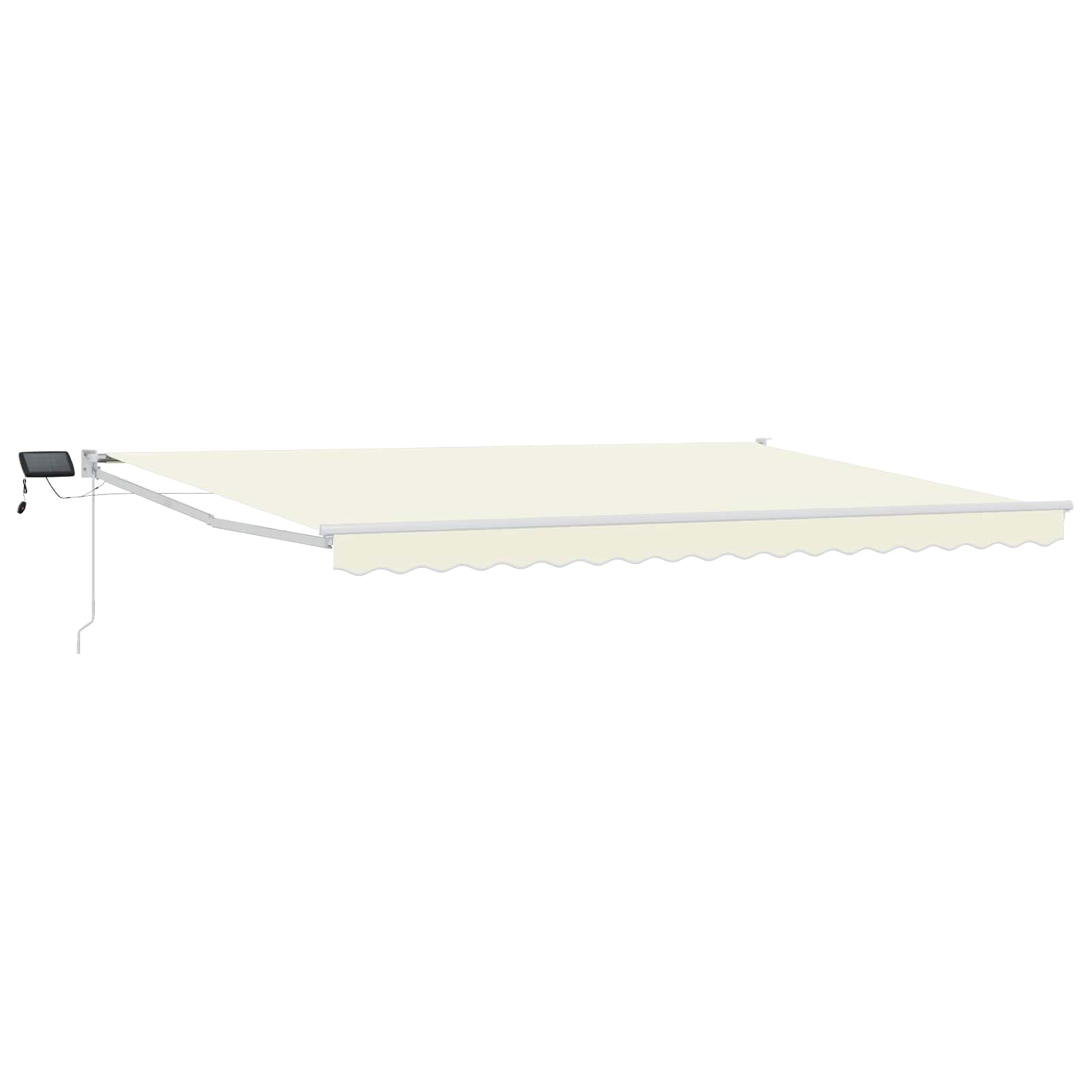 vidaXL Handbediende luifel met LED's Blauw en Wit 4 × 3 m