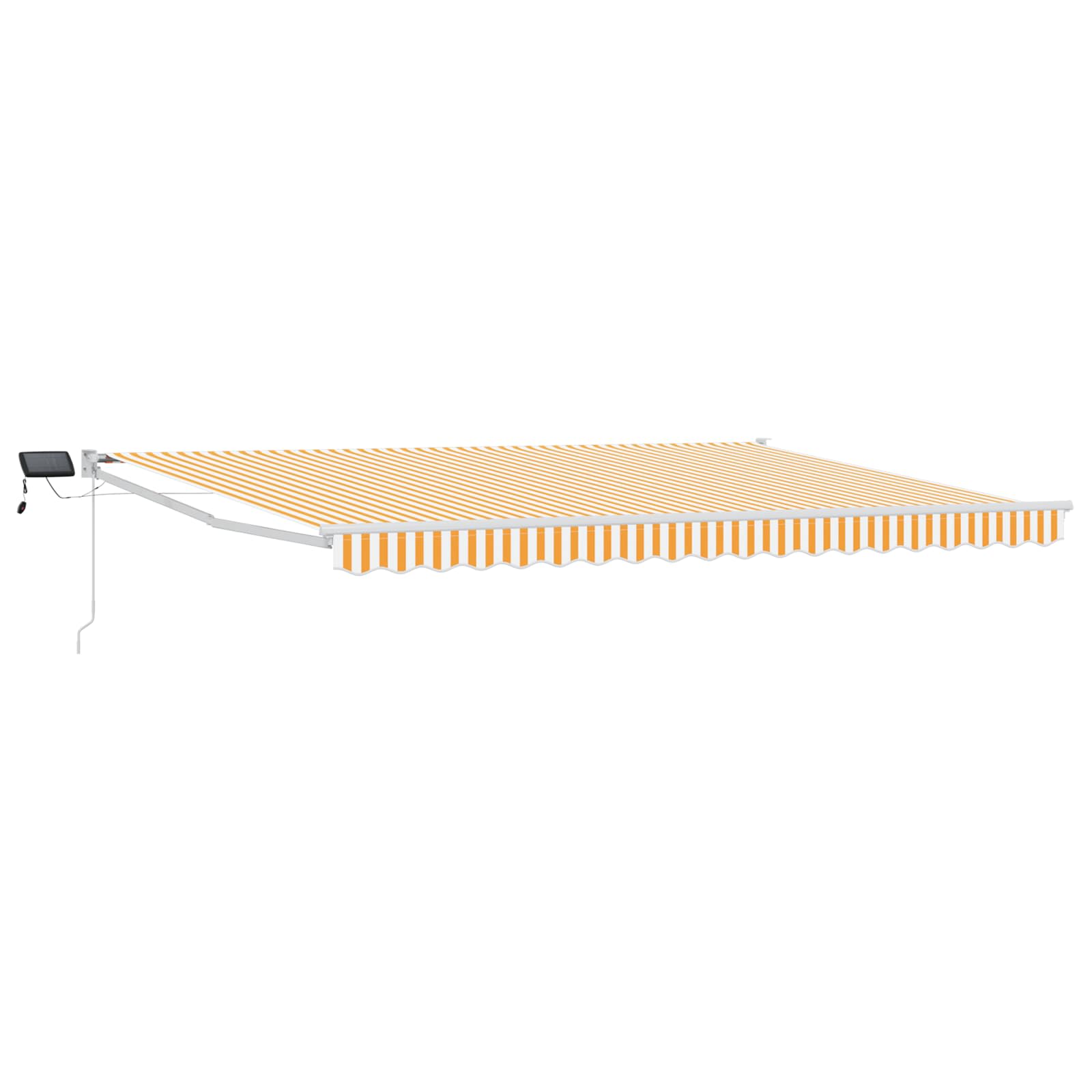 vidaXL Handbediende luifel met LED's Blauw en Wit 4 × 3 m