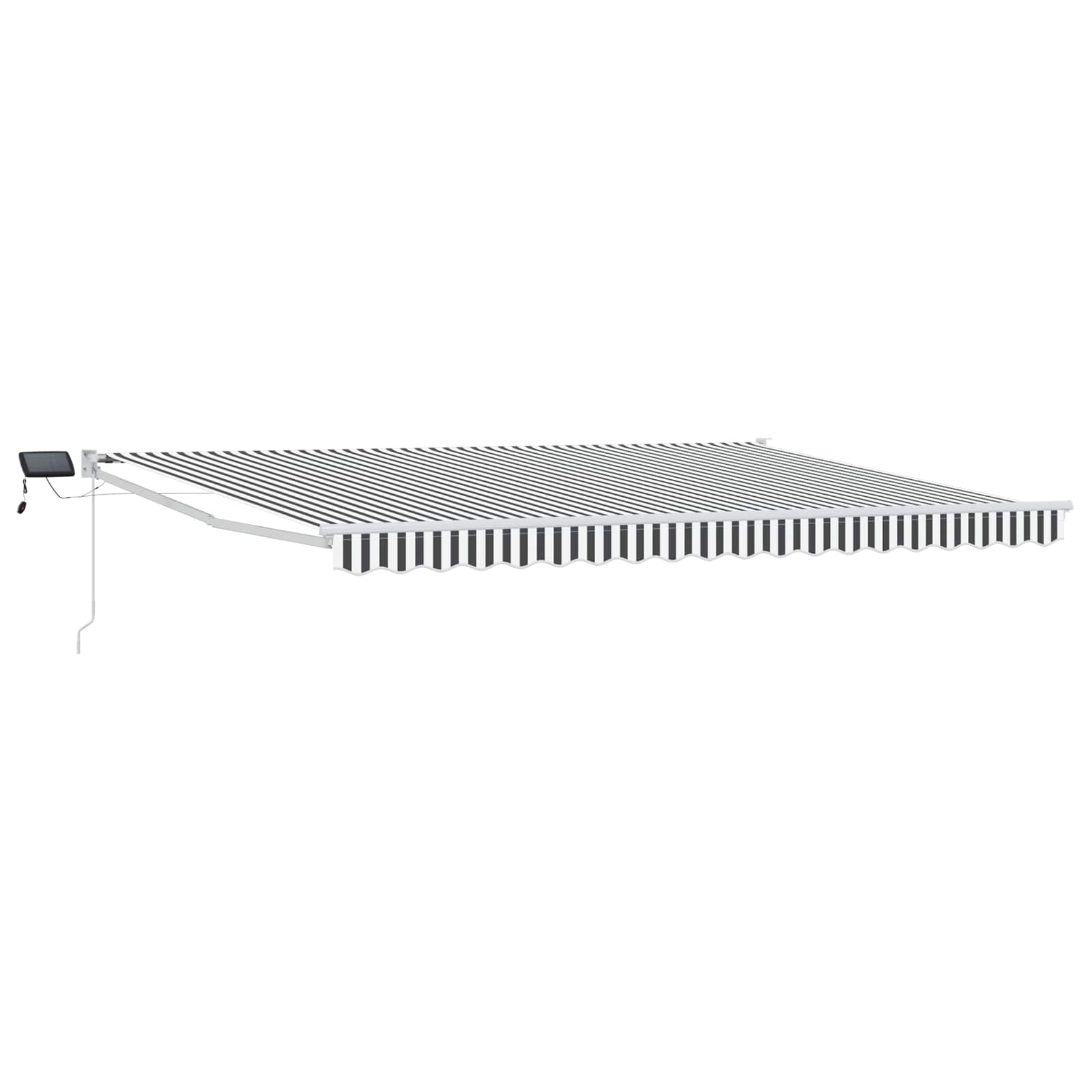 vidaXL Handbediende luifel met LED's Blauw en Wit 4 × 3 m