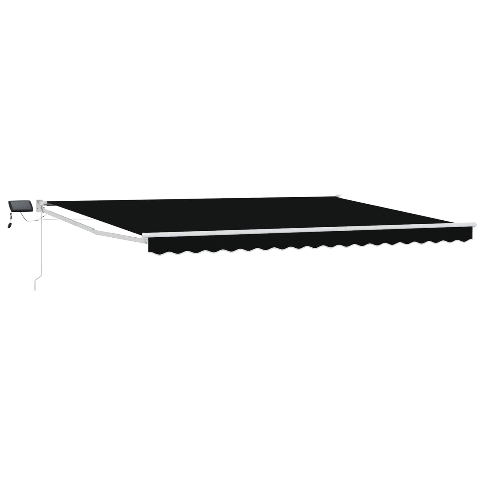 vidaXL Handbediende luifel met LED's Blauw en Wit 4 × 3 m
