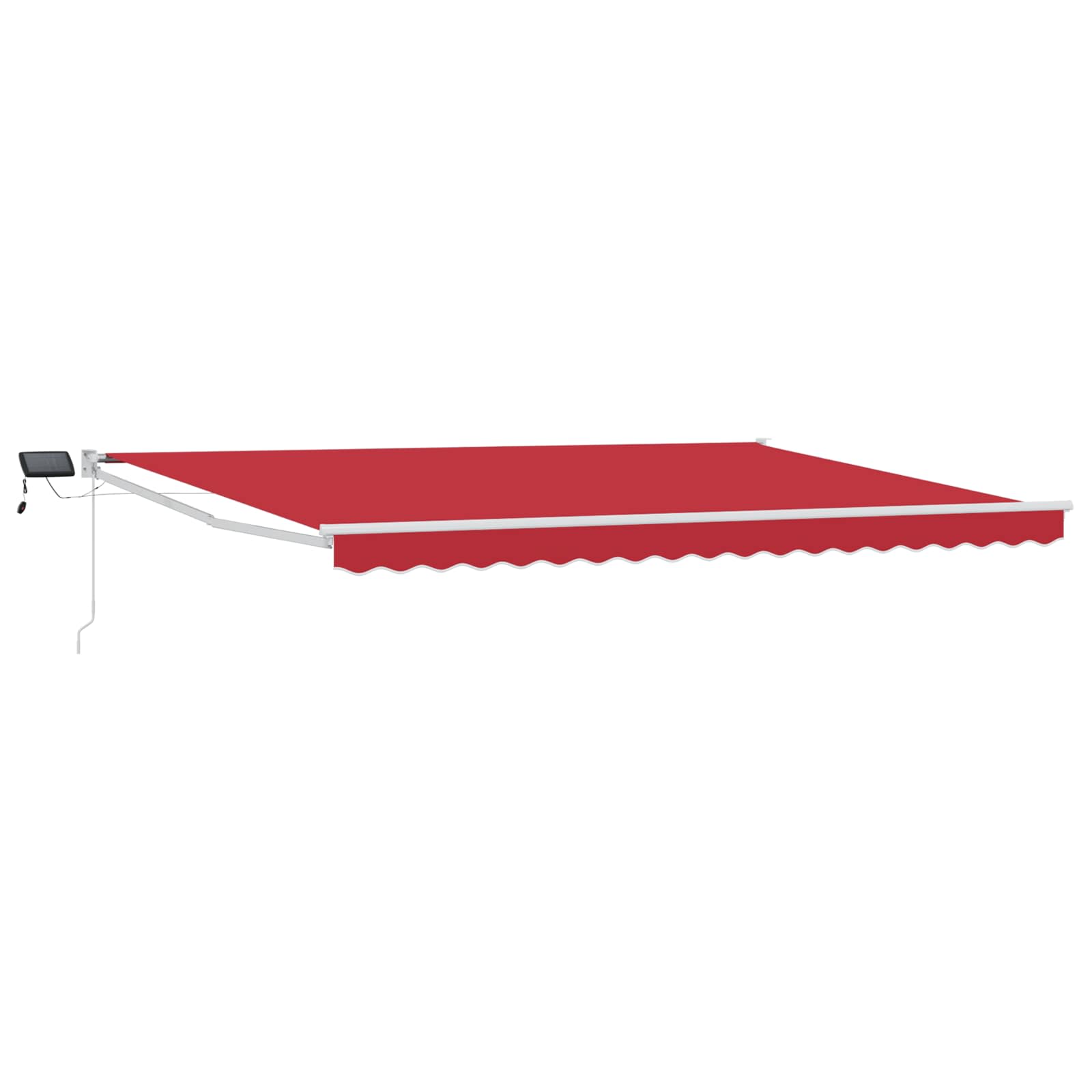vidaXL Handbediende luifel met LED's Blauw en Wit 4 × 3 m