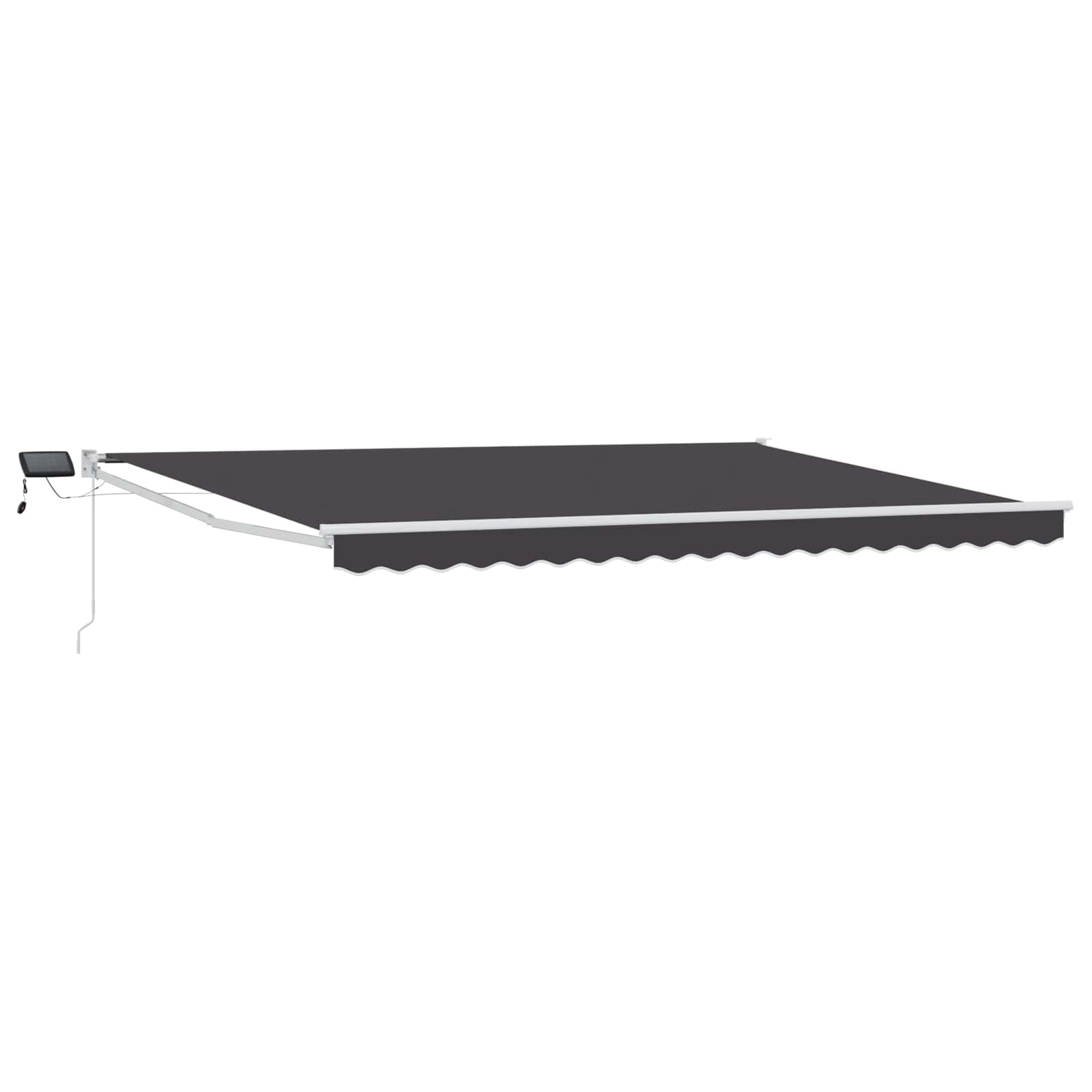 vidaXL Handbediende luifel met LED's Blauw en Wit 4 × 3 m