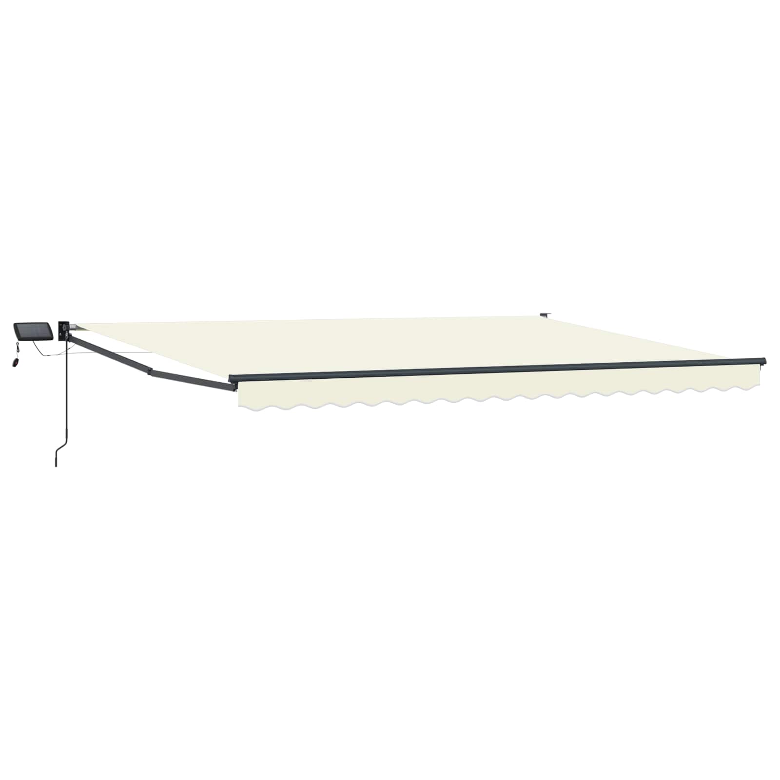 vidaXL Handbediende luifel met LED's Blauw en Wit 4 × 3 m