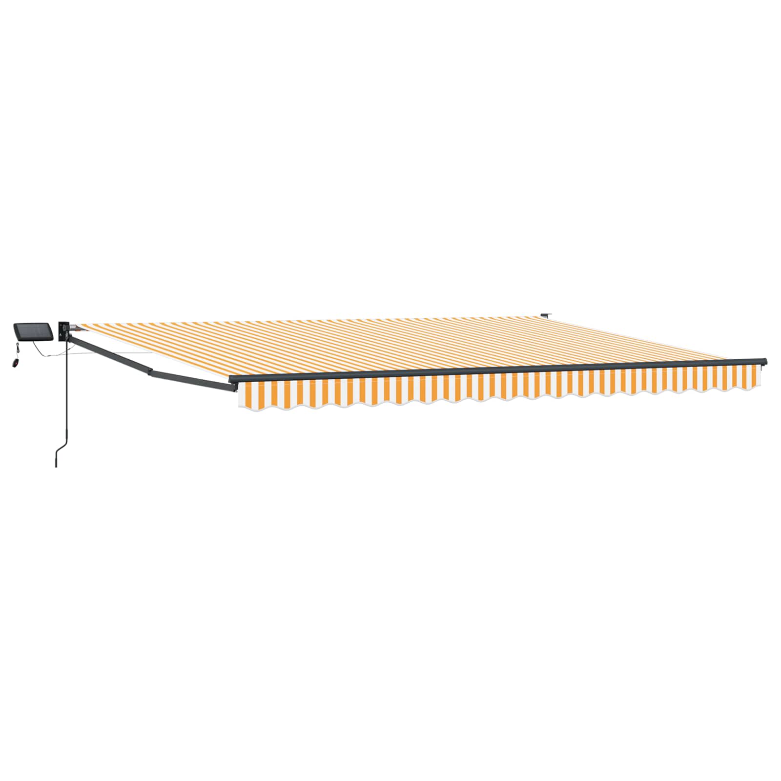 vidaXL Handbediende luifel met LED's Blauw en Wit 4 × 3 m