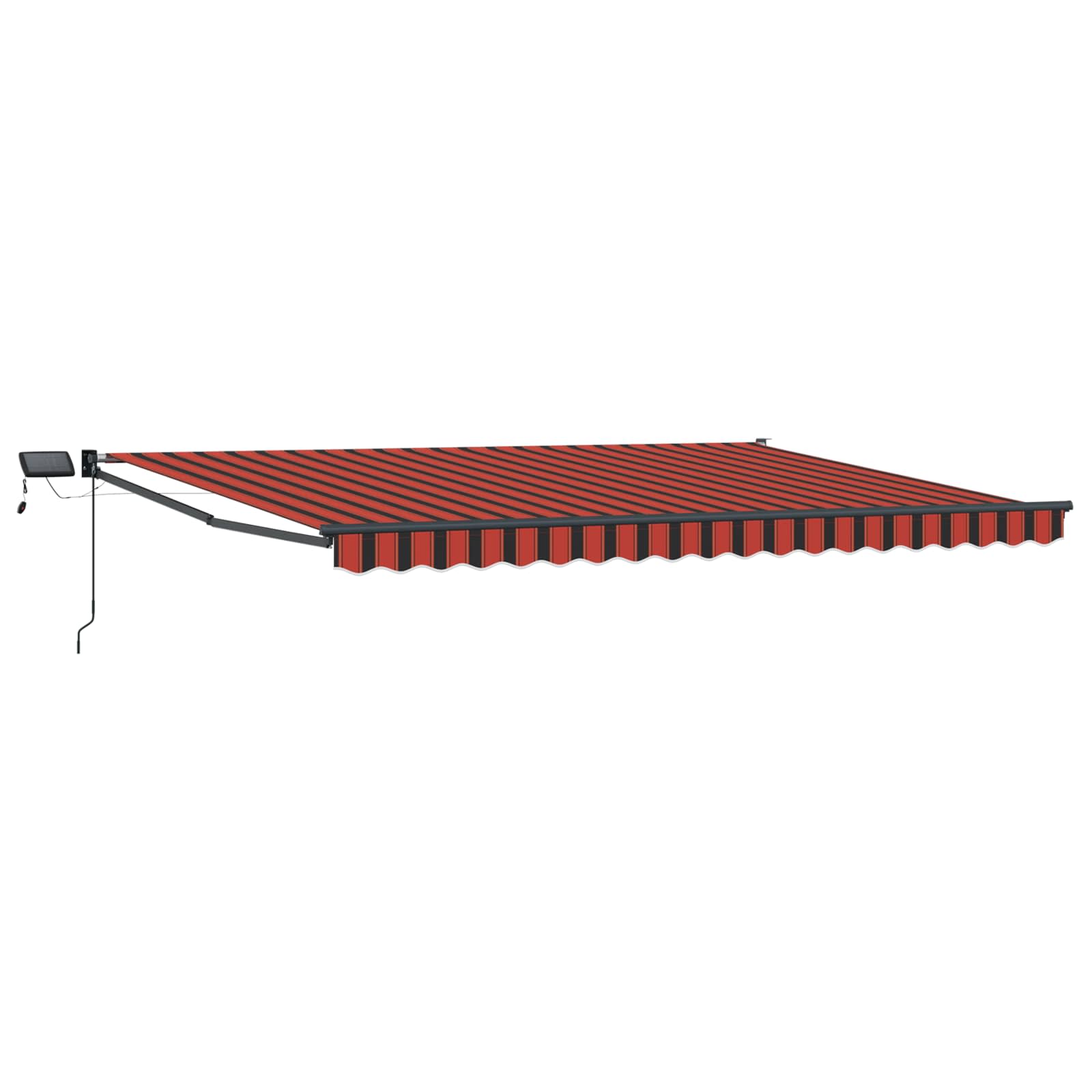 vidaXL Handbediende luifel met LED's Blauw en Wit 4 × 3 m
