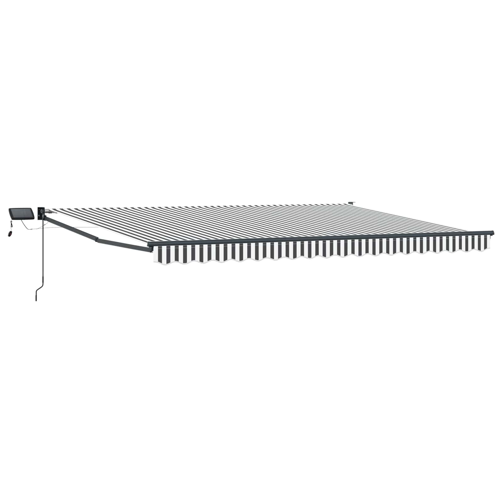 vidaXL Handbediende luifel met LED's Blauw en Wit 4 × 3 m