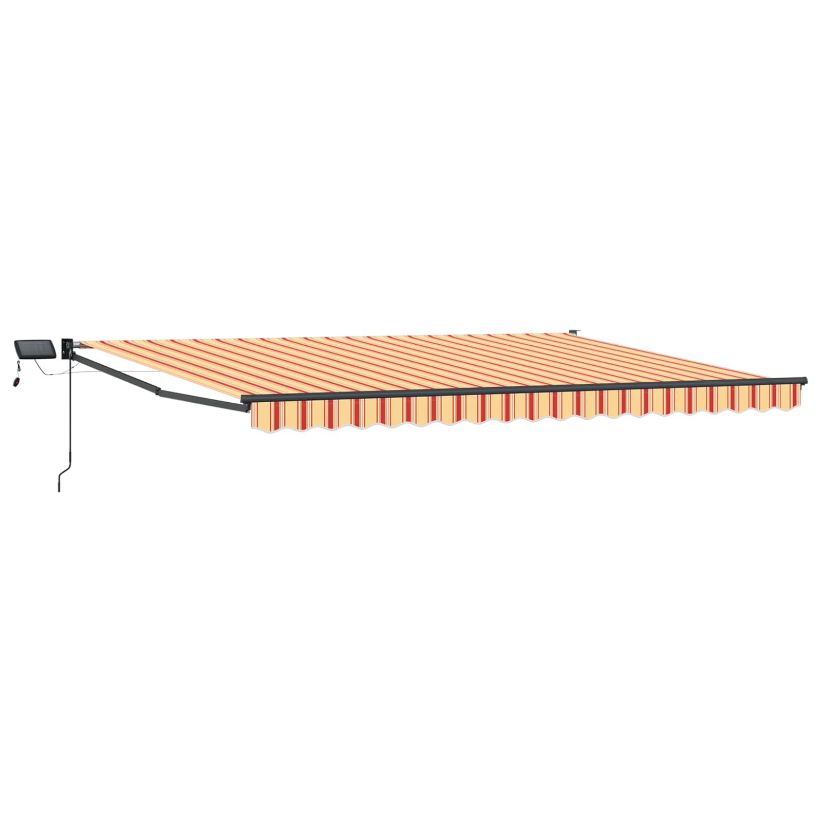 vidaXL Handbediende luifel met LED's Blauw en Wit 4 × 3 m