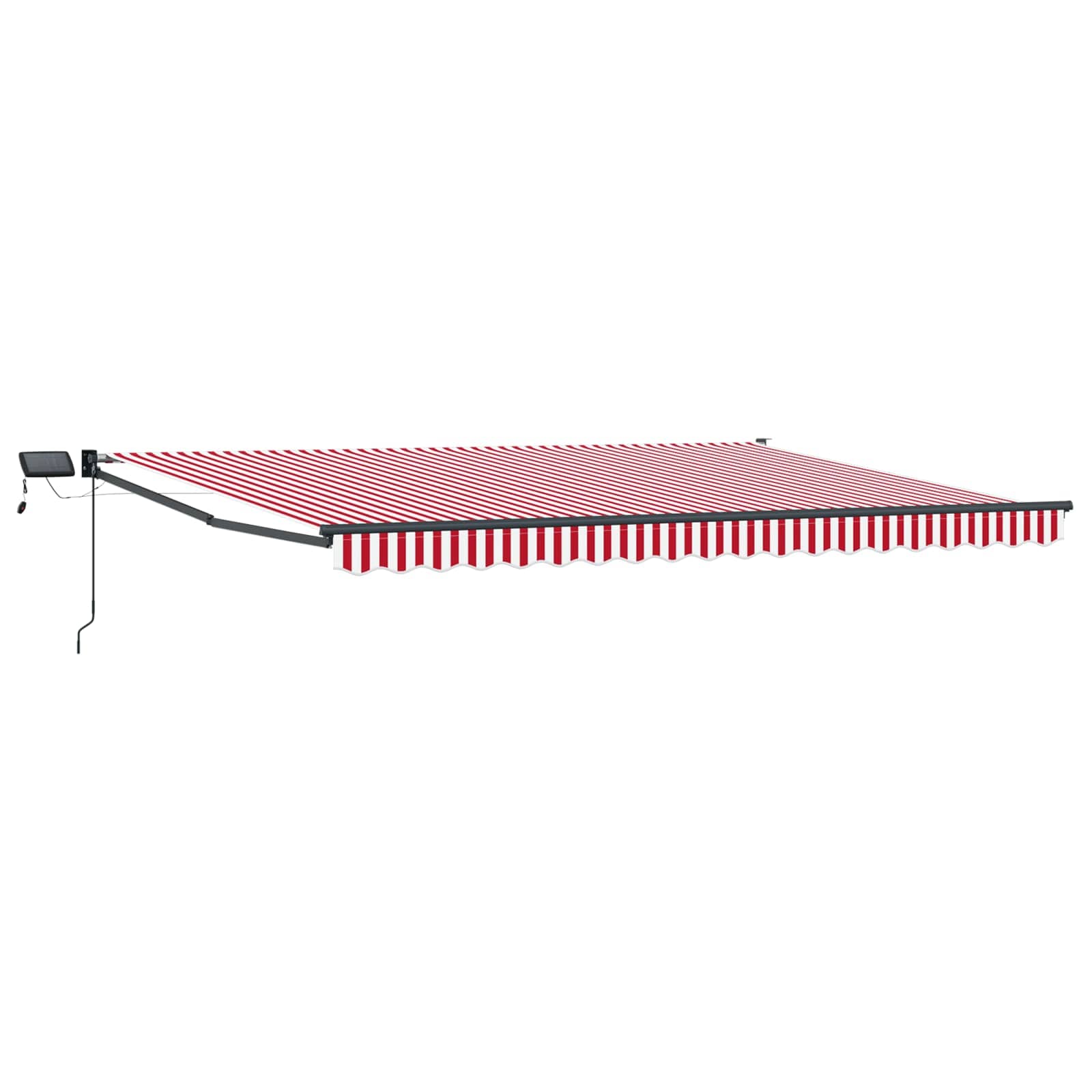 vidaXL Handbediende luifel met LED's Blauw en Wit 4 × 3 m