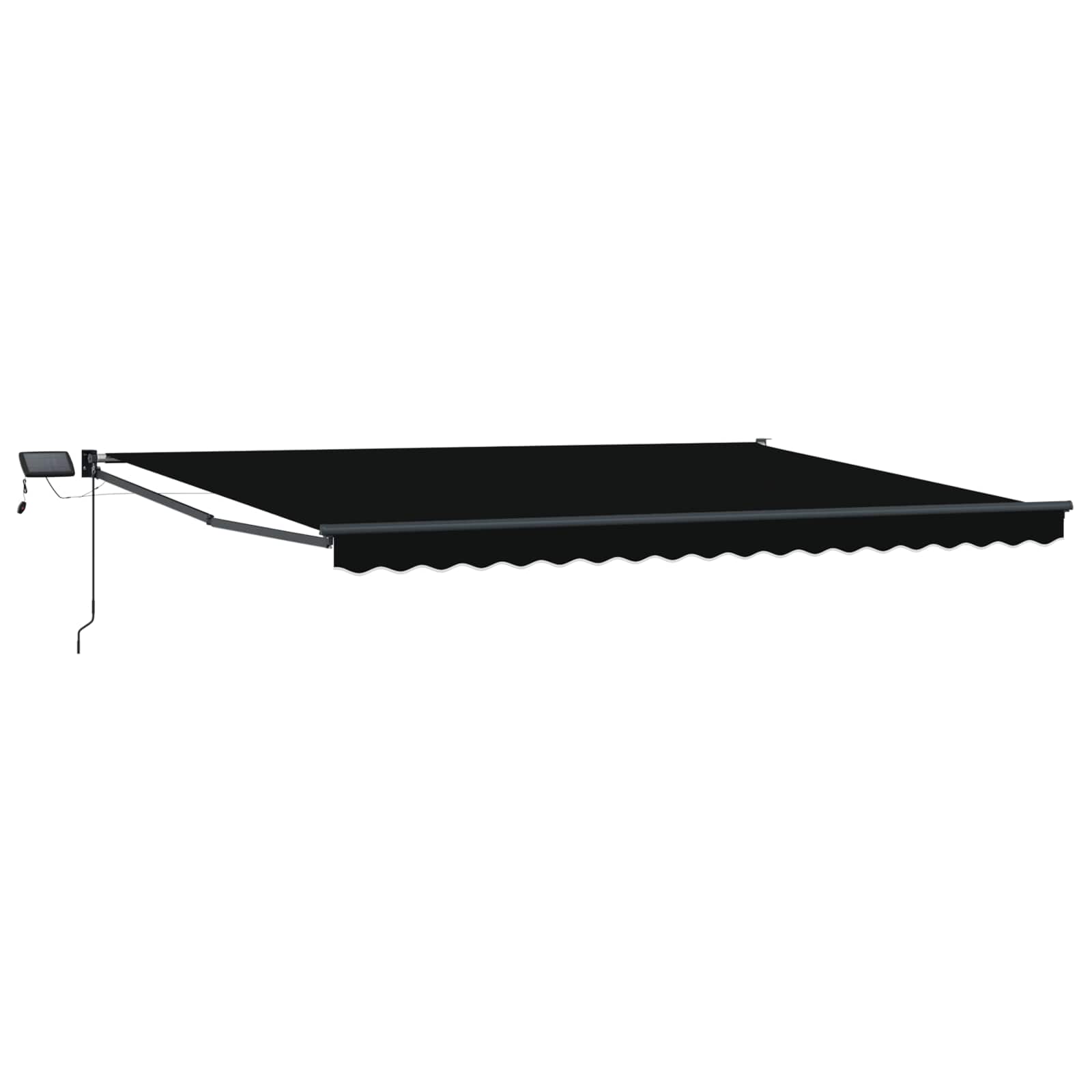 vidaXL Handbediende luifel met LED's Blauw en Wit 4 × 3 m