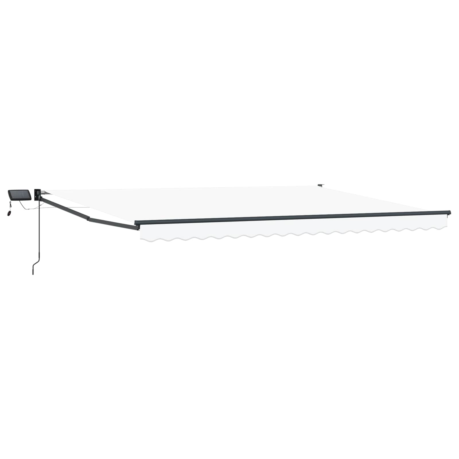 vidaXL Handbediende luifel met LED's Blauw en Wit 4 × 3 m