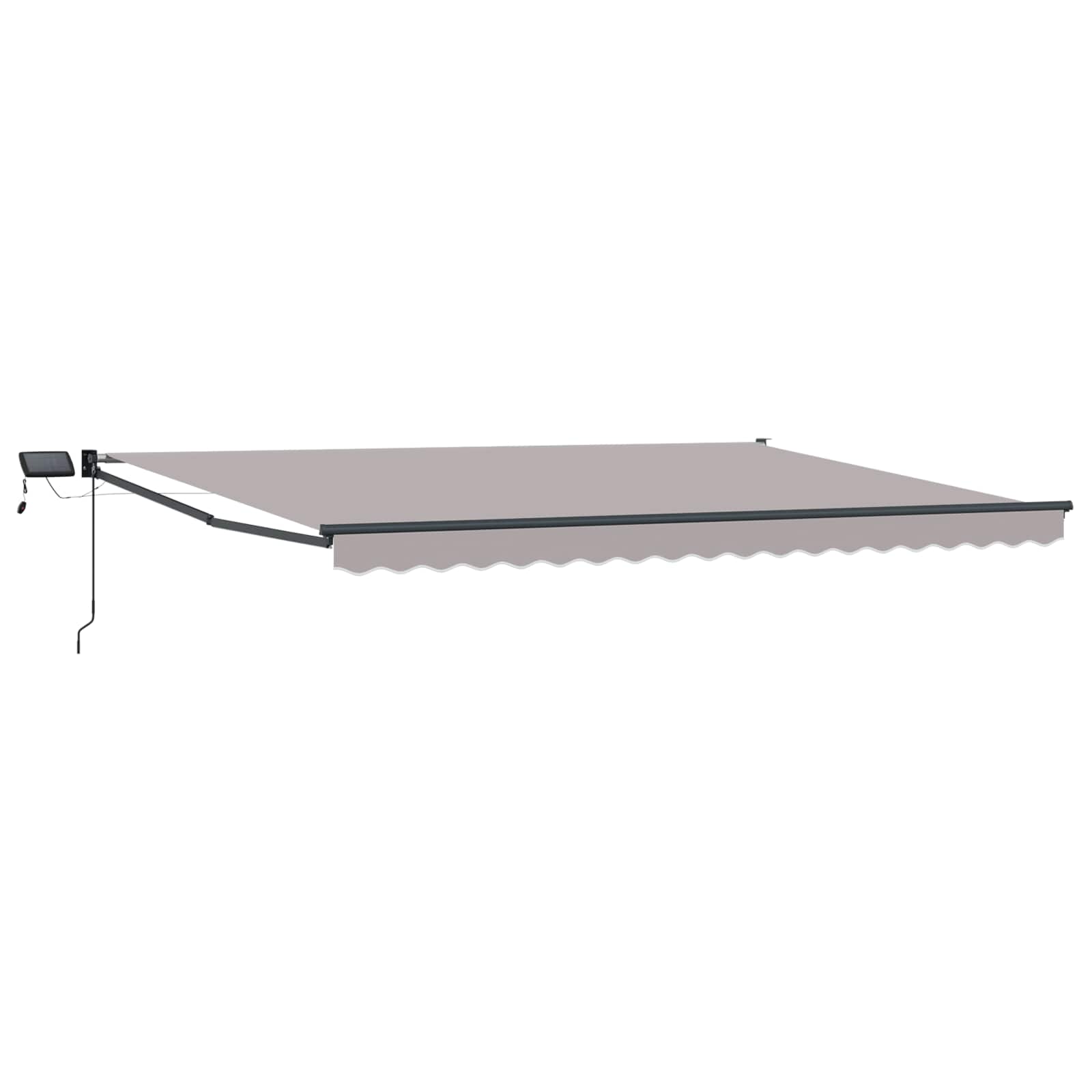 vidaXL Handbediende luifel met LED's Blauw en Wit 4 × 3 m