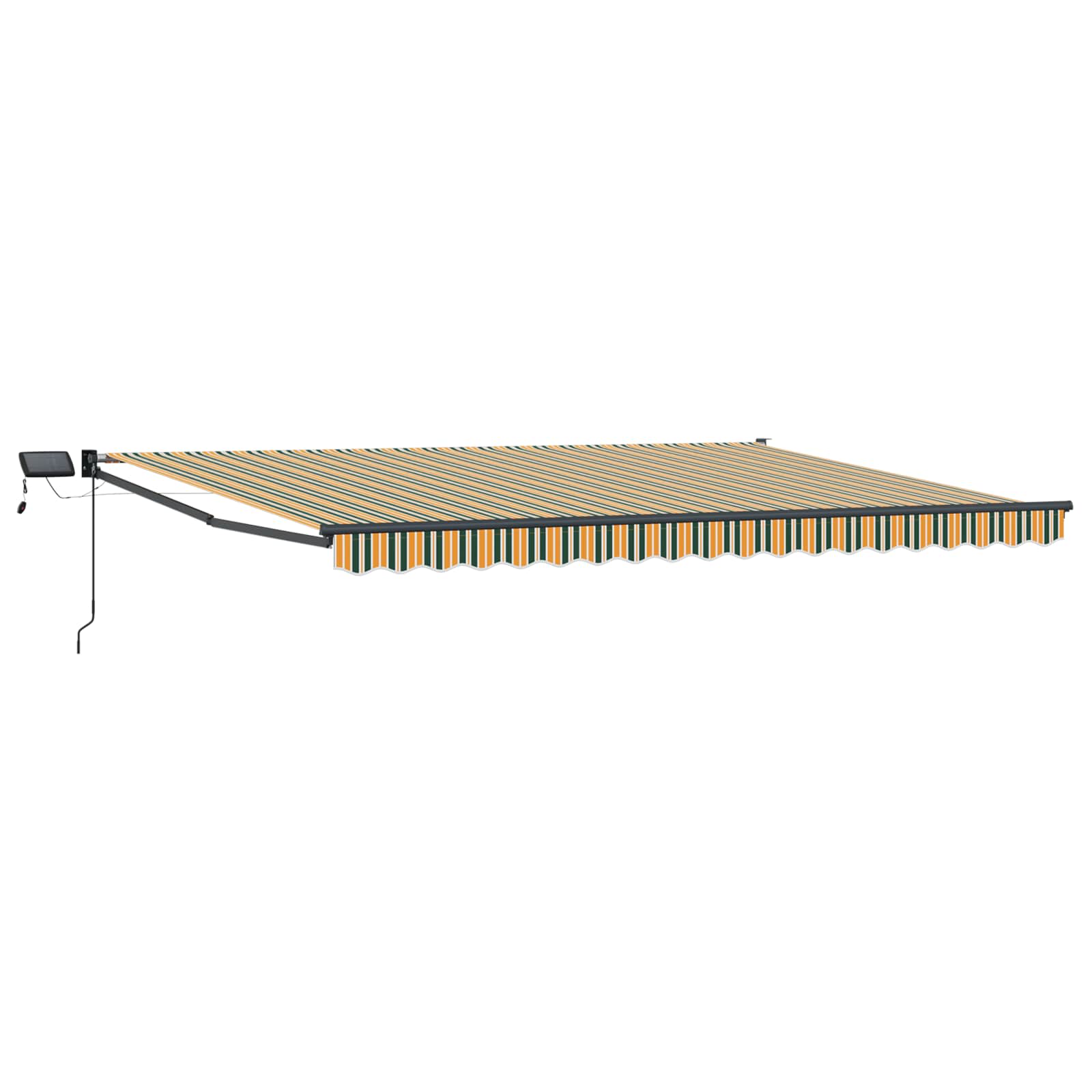 vidaXL Handbediende luifel met LED's Blauw en Wit 4 × 3 m