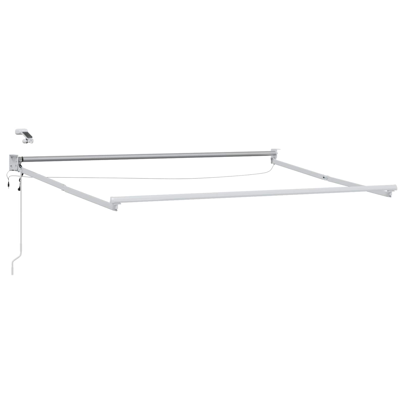 vidaXL Elektrisch zonnescherm met Oranje en Zwart 3,5 x 2 m Aluminium