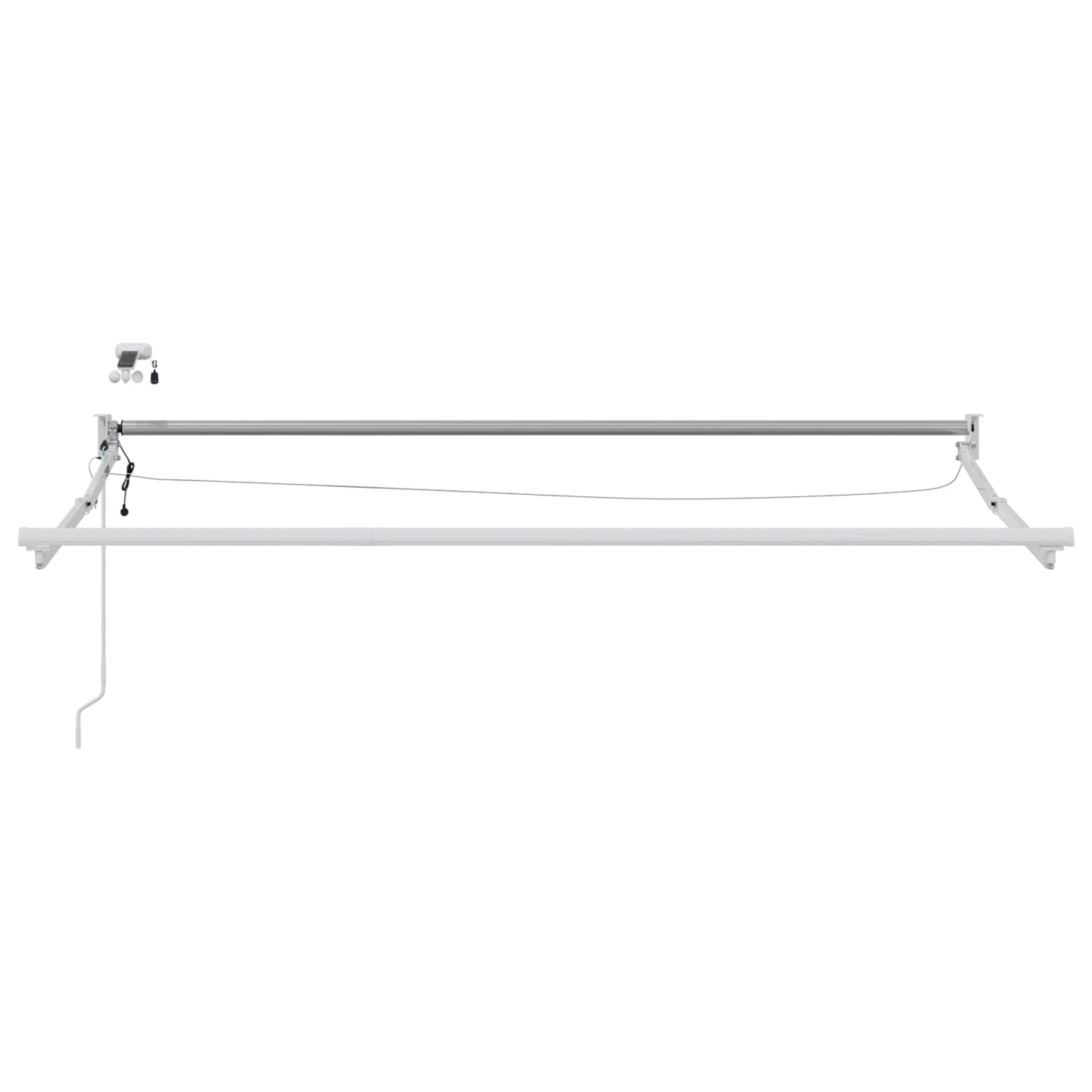 vidaXL Elektrisch zonnescherm met Oranje en Zwart 3,5 x 2 m Aluminium
