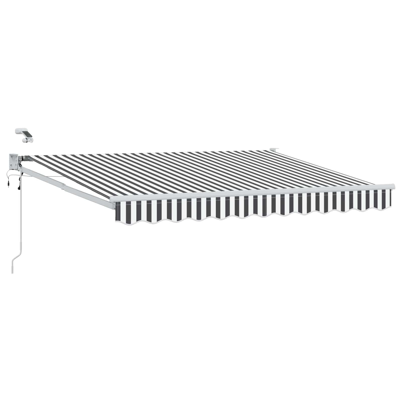 vidaXL Elektrisch zonnescherm met Oranje en Zwart 3,5 x 2 m Aluminium