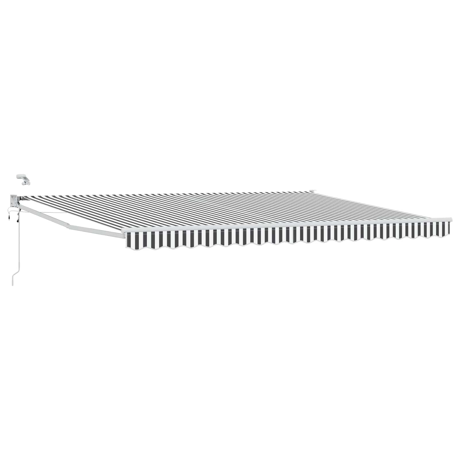 vidaXL Elektrisch zonnescherm met Oranje en Zwart 3,5 x 2 m Aluminium
