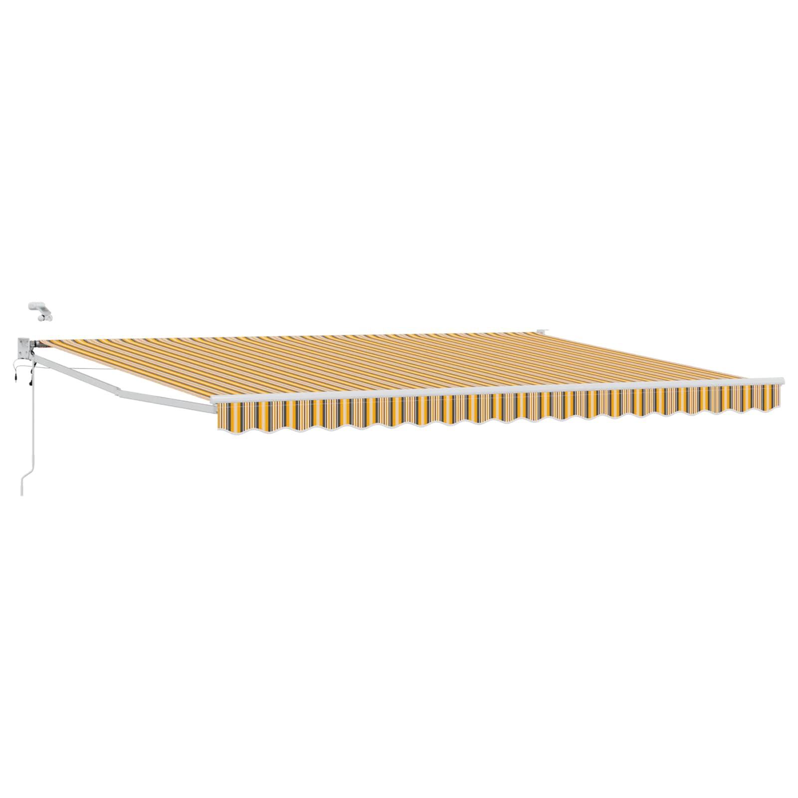 vidaXL Elektrisch zonnescherm met Oranje en Zwart 3,5 x 2 m Aluminium