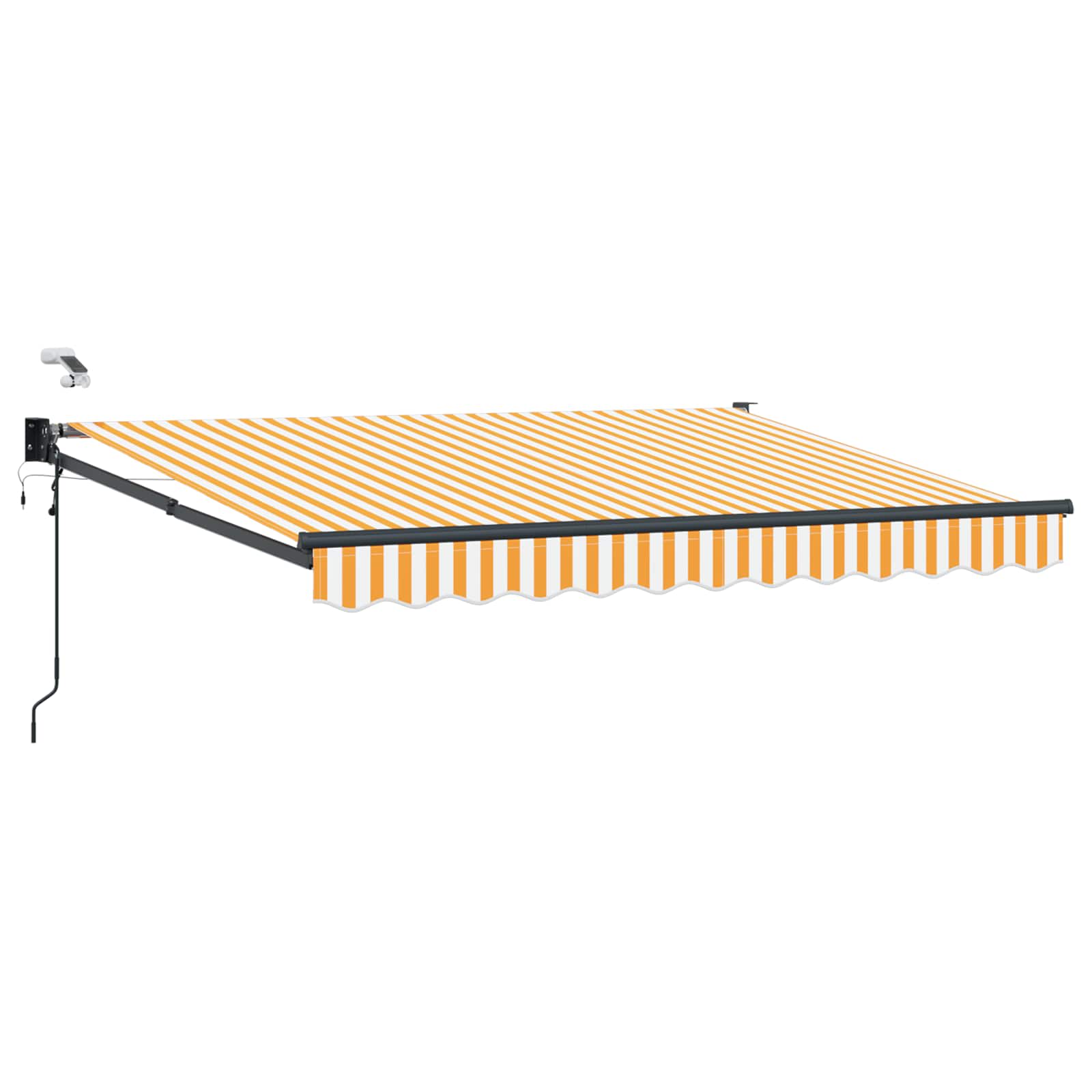 vidaXL Elektrisch zonnescherm met Oranje en Zwart 3,5 x 2 m Aluminium