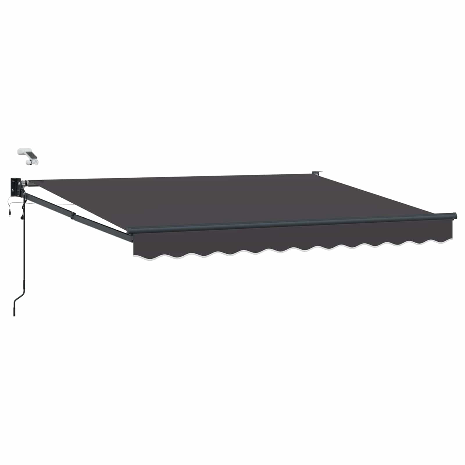 vidaXL Elektrisch zonnescherm met Oranje en Zwart 3,5 x 2 m Aluminium