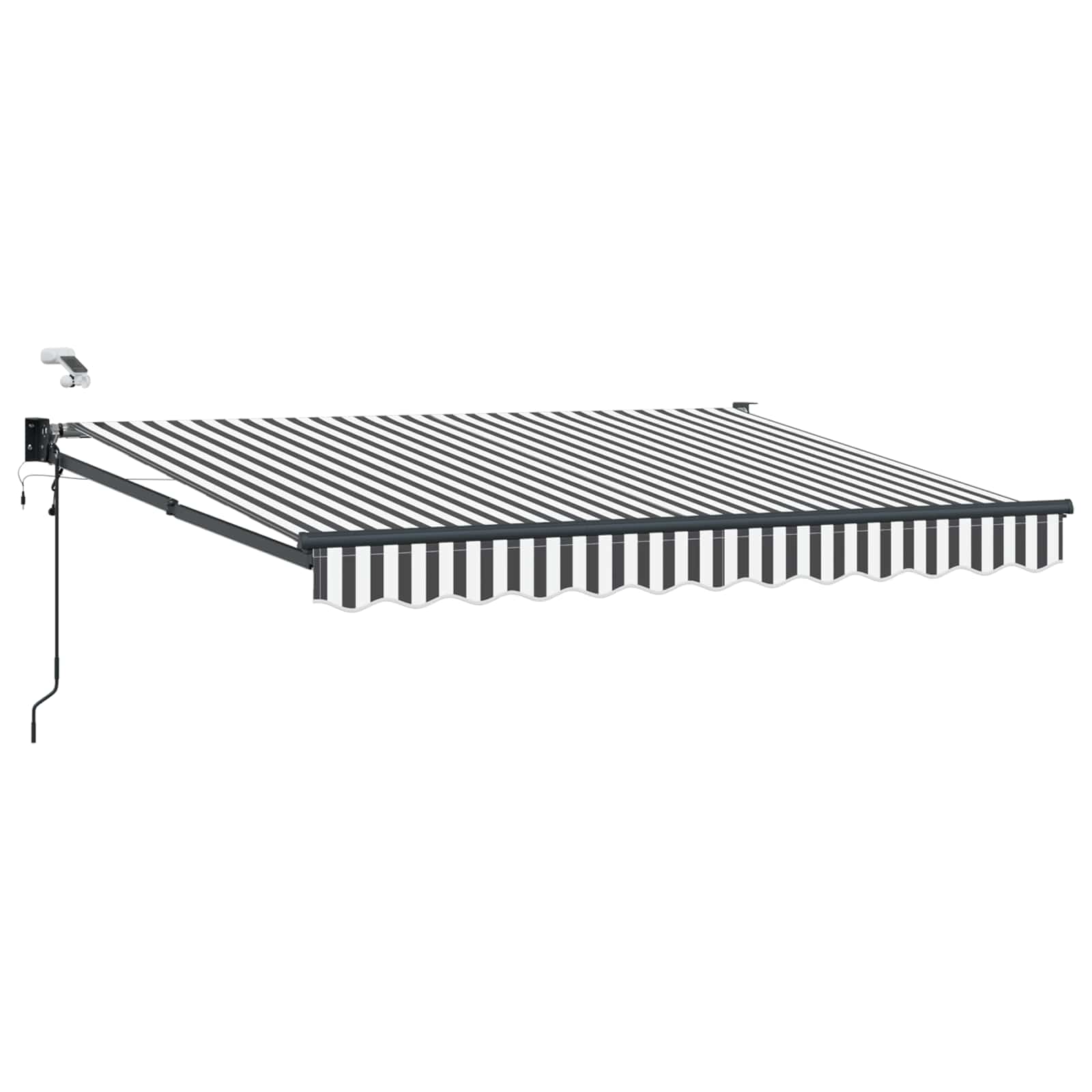 vidaXL Elektrisch zonnescherm met Oranje en Zwart 3,5 x 2 m Aluminium