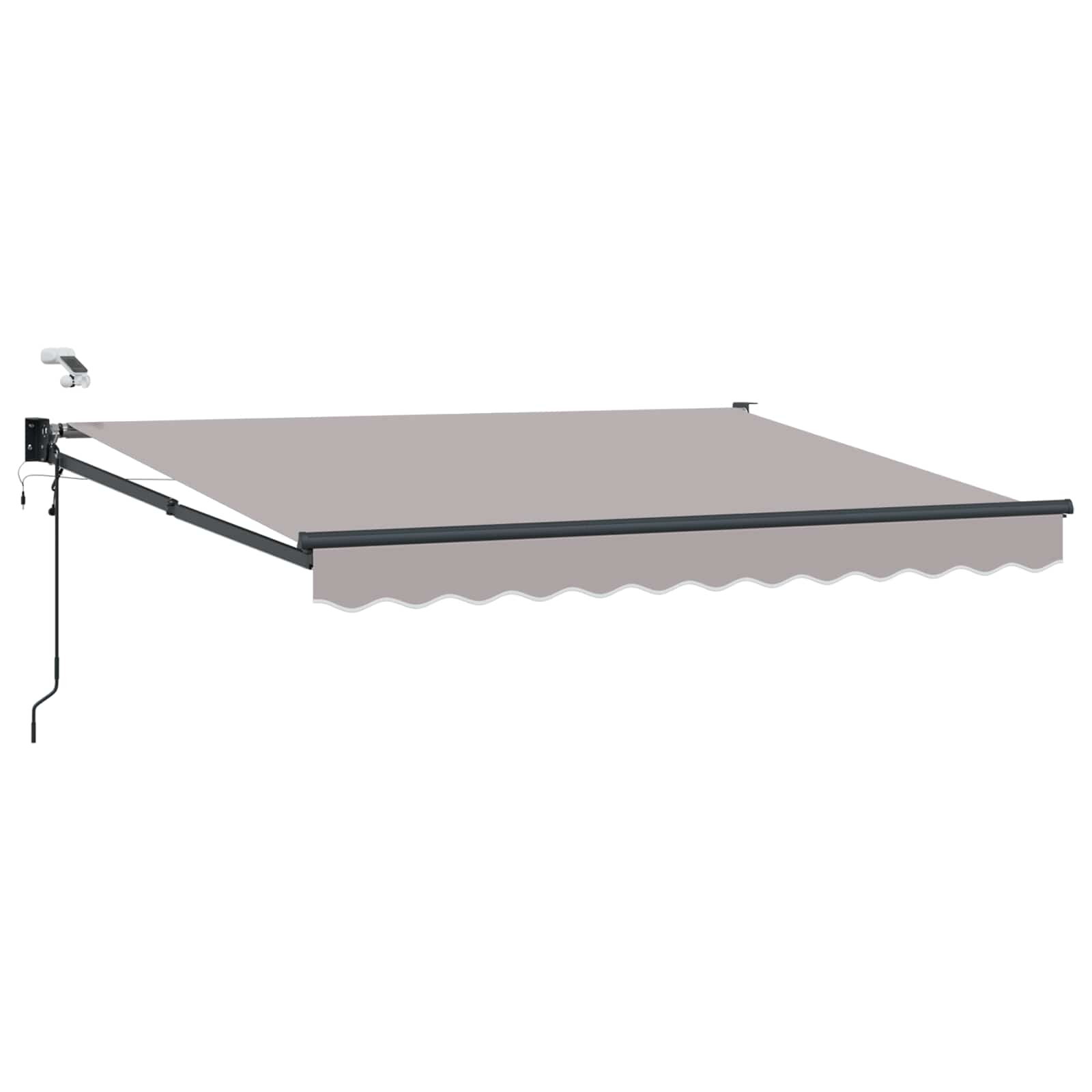 vidaXL Elektrisch zonnescherm met Oranje en Zwart 3,5 x 2 m Aluminium