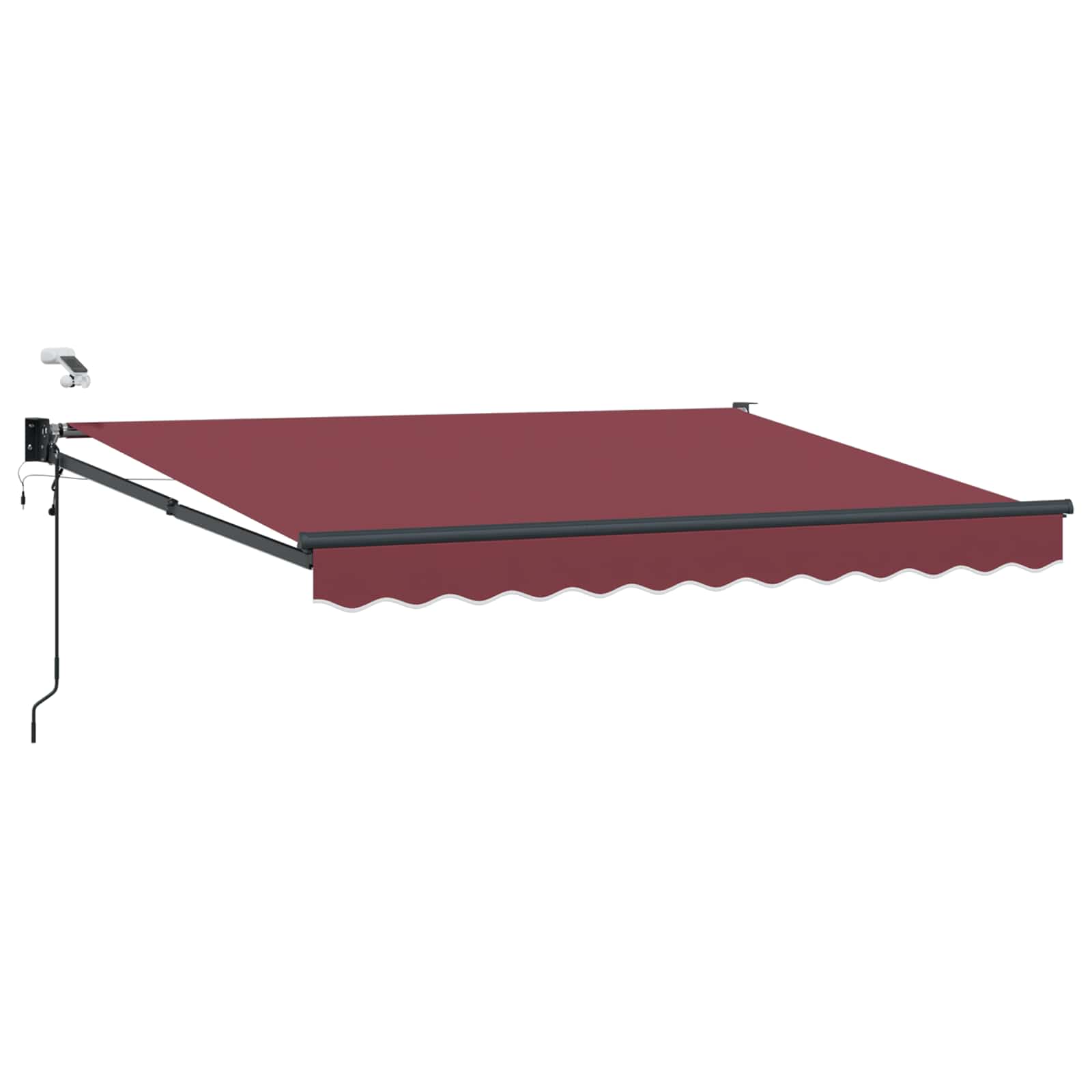 vidaXL Elektrisch zonnescherm met Oranje en Zwart 3,5 x 2 m Aluminium