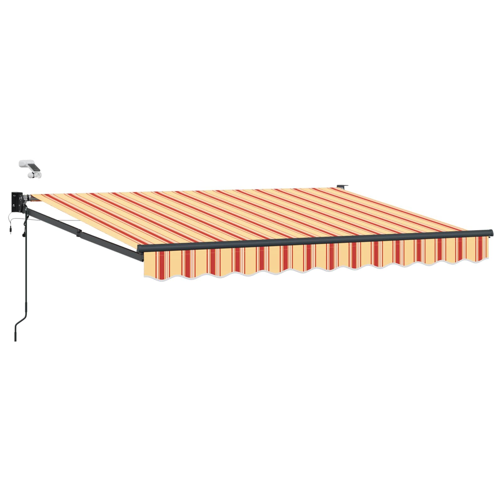 vidaXL Elektrisch zonnescherm met Oranje en Zwart 3,5 x 2 m Aluminium