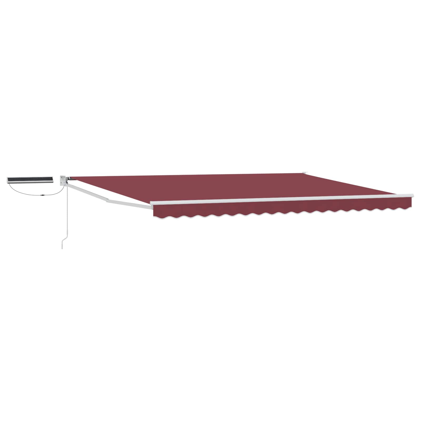 vidaXL Elektrisch zonnescherm Oranje en Zwart 3,5 x 2 m Aluminium