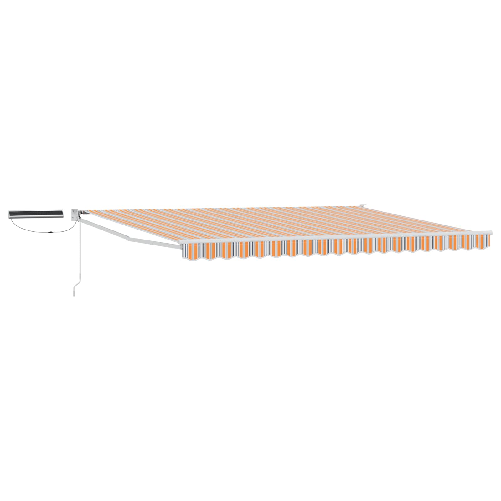 vidaXL Elektrisch zonnescherm Oranje en Zwart 3,5 x 2 m Aluminium